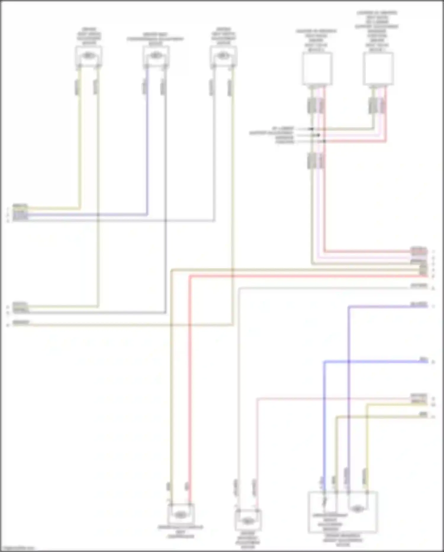Wiring diagram w/ lumbar support adjustment, massage function for Audi A8 D5 (2017-2022) (1 of 4)