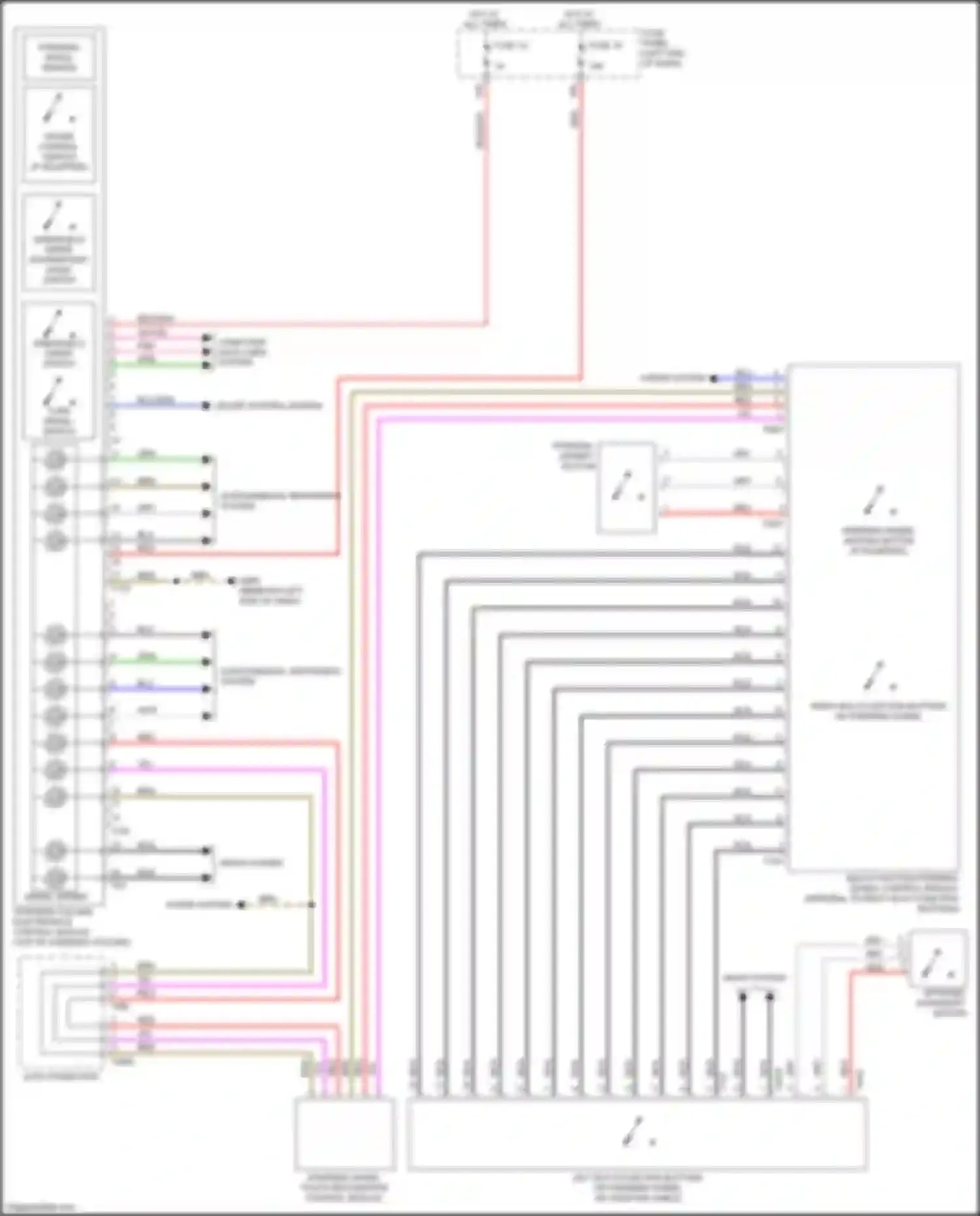 Wiring diagram windshield wiper intermittent mode switch for Audi A8 D5 (2017-2022) (1 of 2)