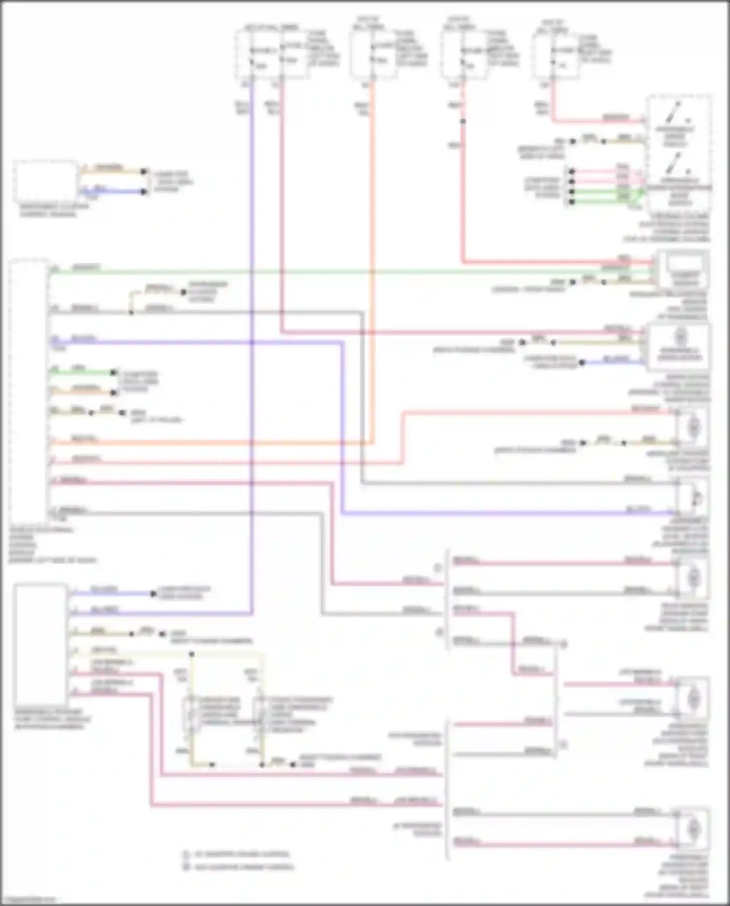 Wiring diagram w/o adaptive cruise control for Audi A8 D5 (2017-2022) (1 of 1)