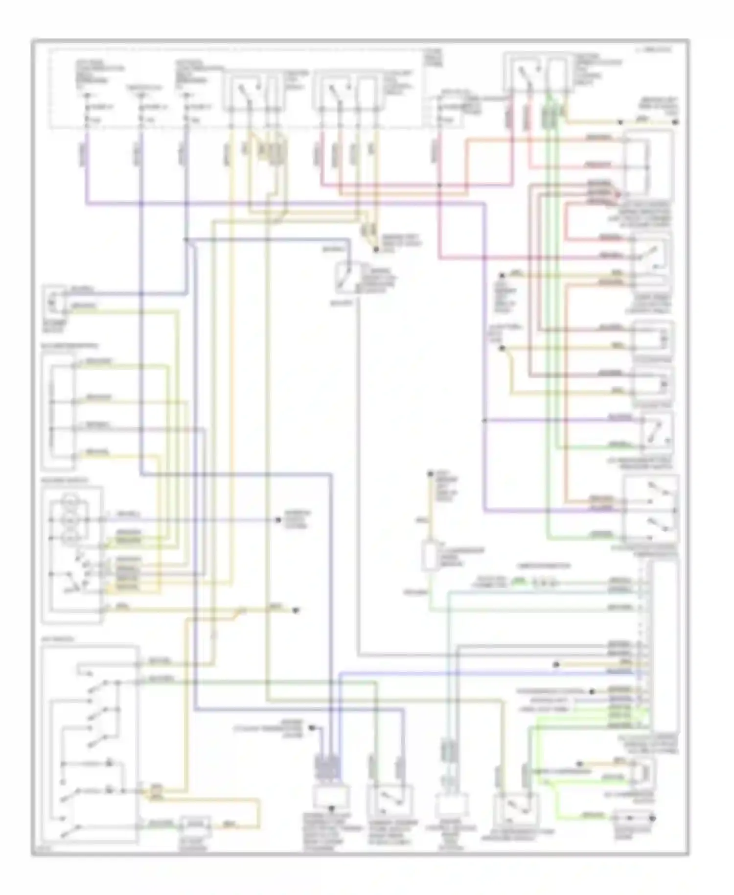 Wiring diagram second speed coolant fan control relay for Audi Cabriolet I (1991-2000)