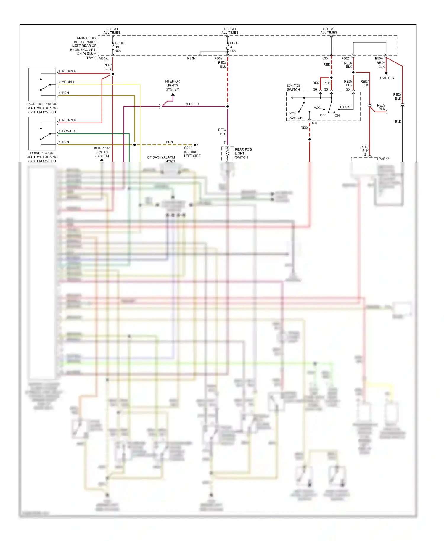 Wiring diagram blk/grn for Audi Cabriolet I (1991-2000) (1 of 10)