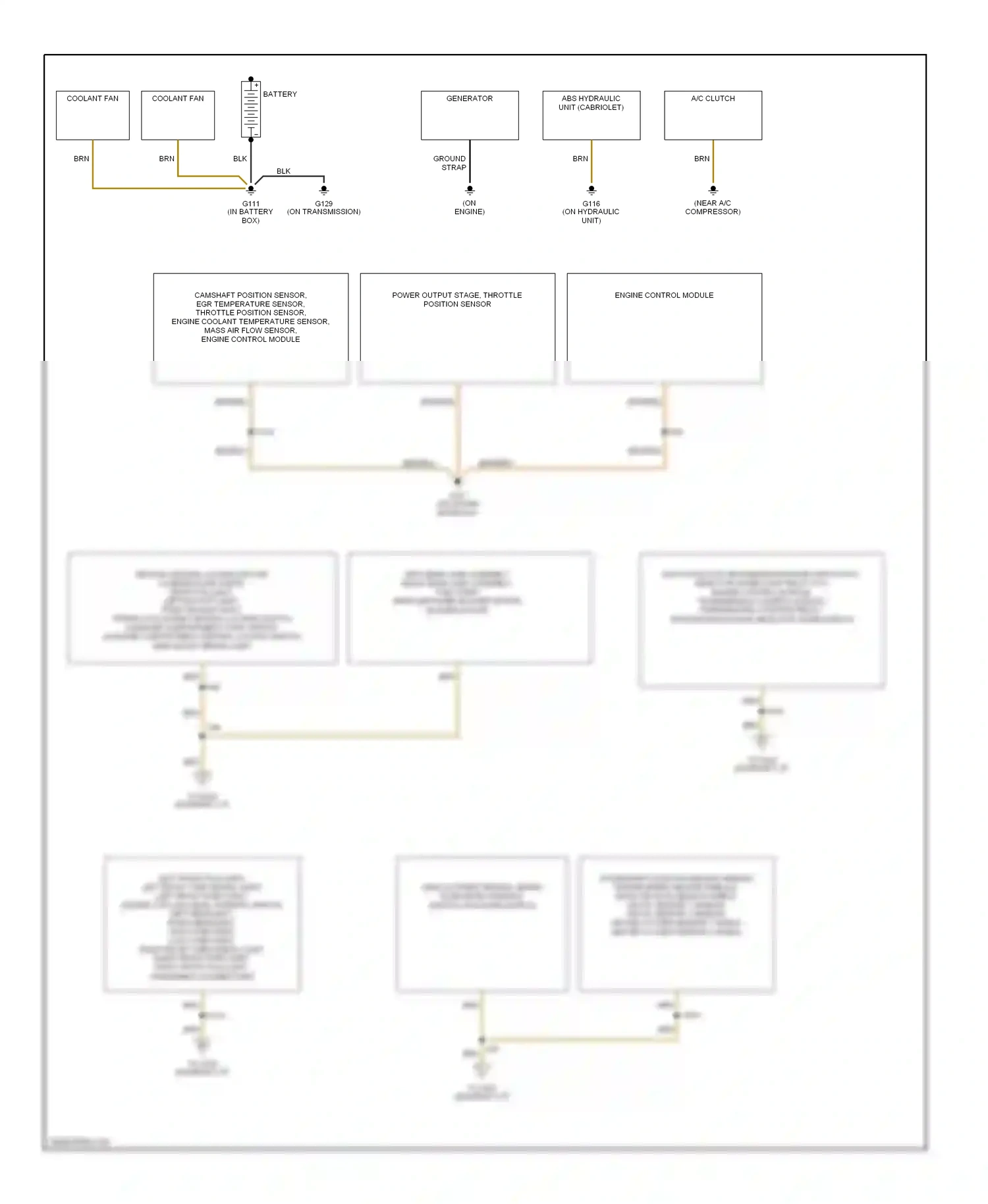 Wiring diagram engine control module for Audi Cabriolet I (1991-2000) (2 of 3)