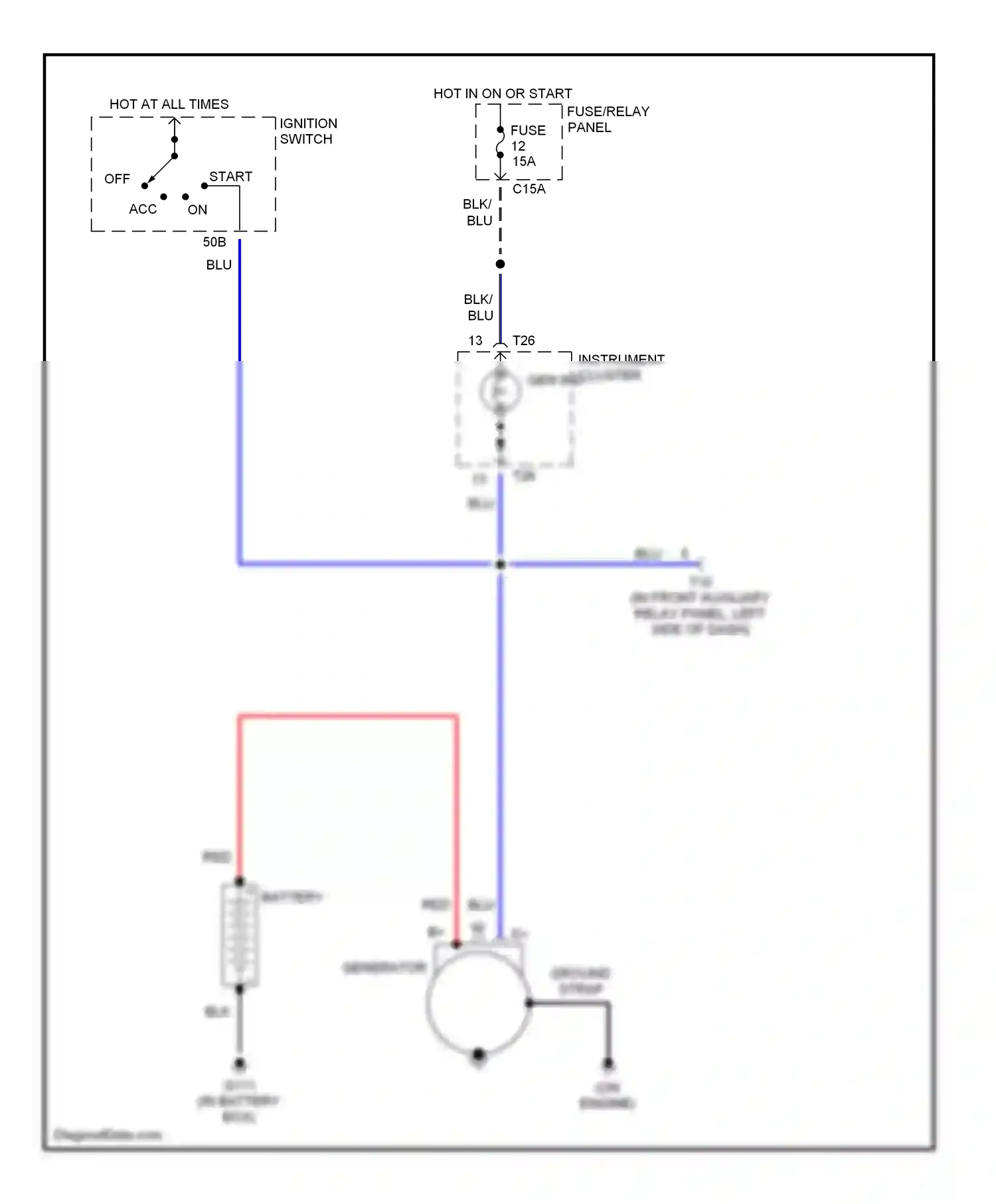 Wiring diagram ground strap for Audi Cabriolet I (1991-2000) (1 of 2)