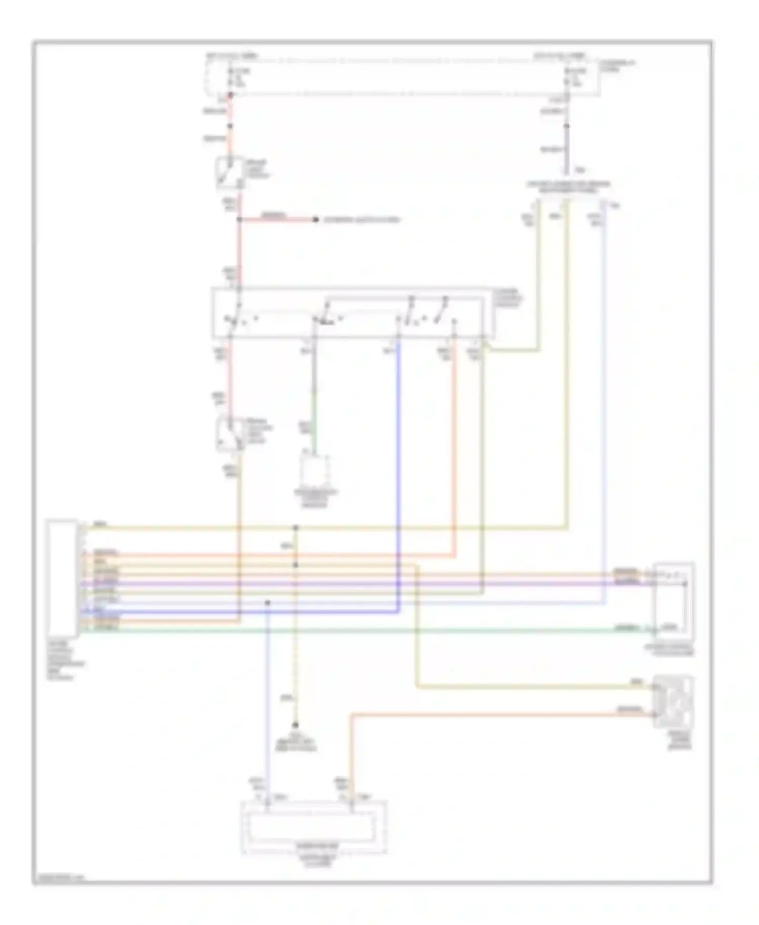 Wiring diagram cruise control module upper right side of dash) for Audi Cabriolet I (1991-2000)