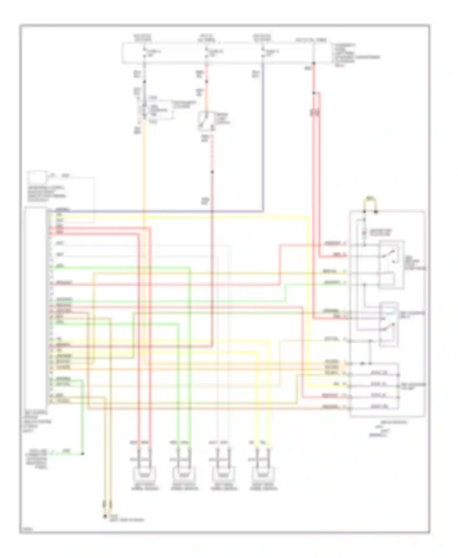 Wiring diagram abs return flow pump relay for Audi Cabriolet I (1991-2000)