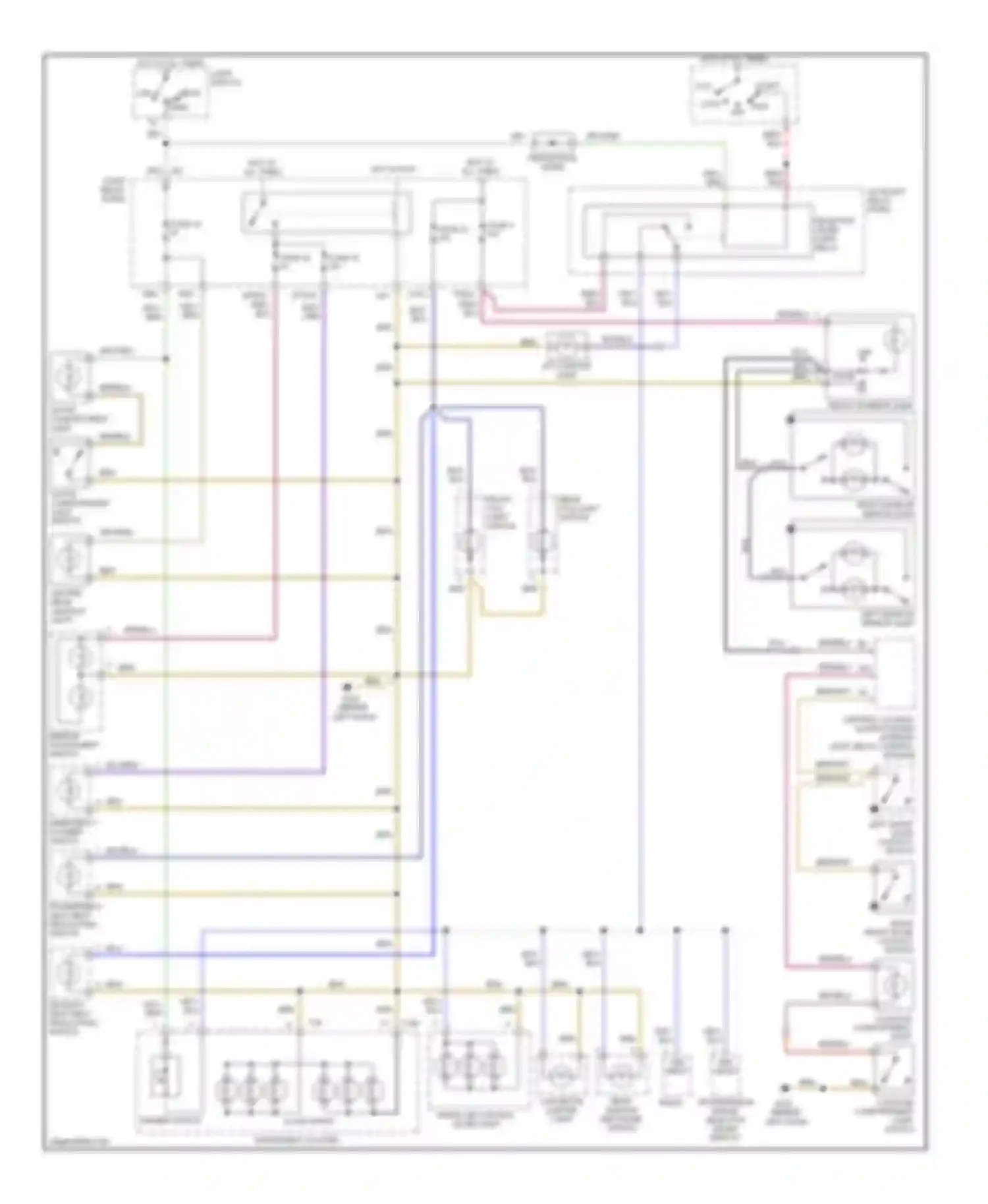 Wiring diagram front fog light switch for Audi Cabriolet I (1991-2000)