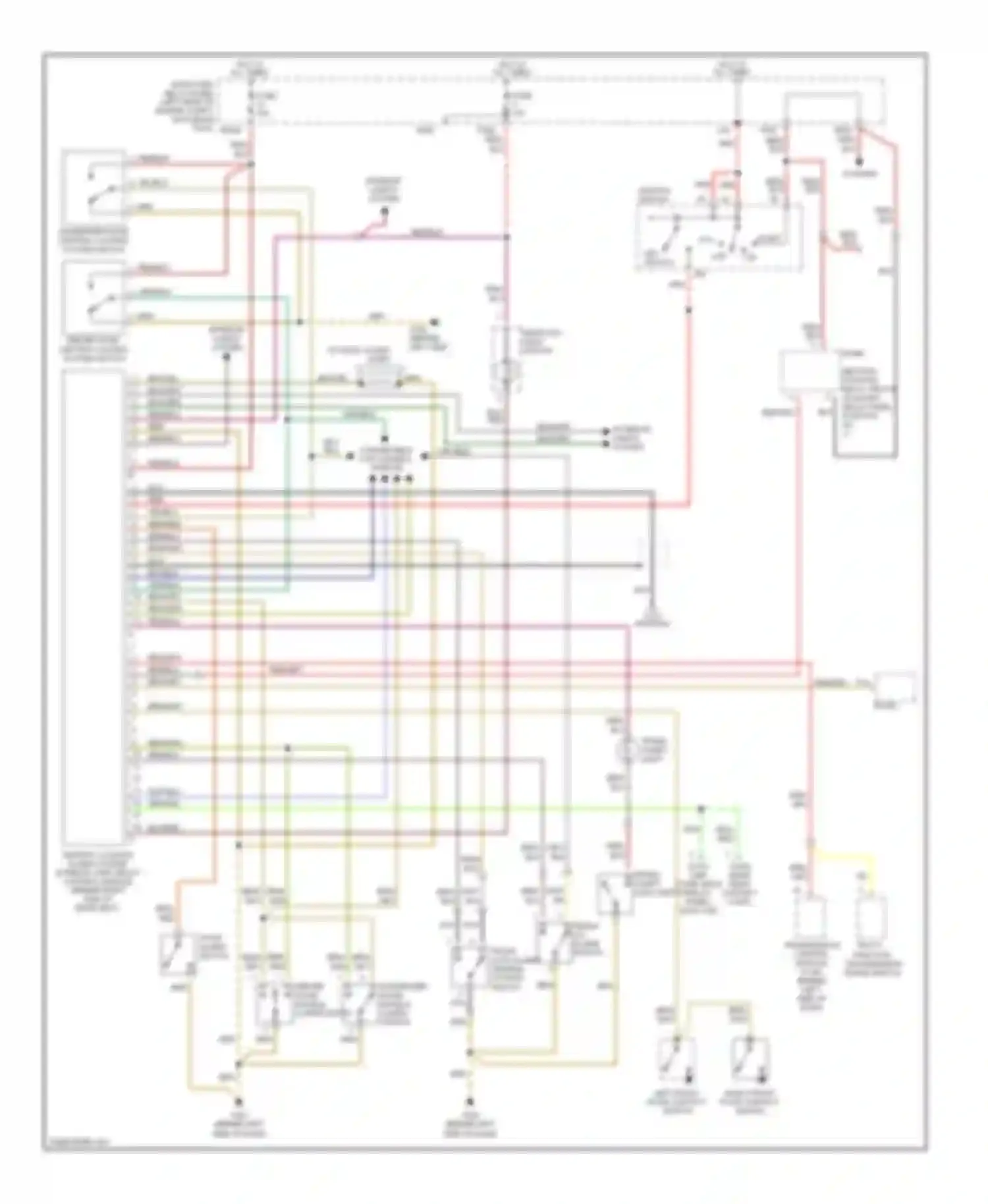 Wiring diagram trunk lock alarm/ central locking switch for Audi Cabriolet I (1991-2000)