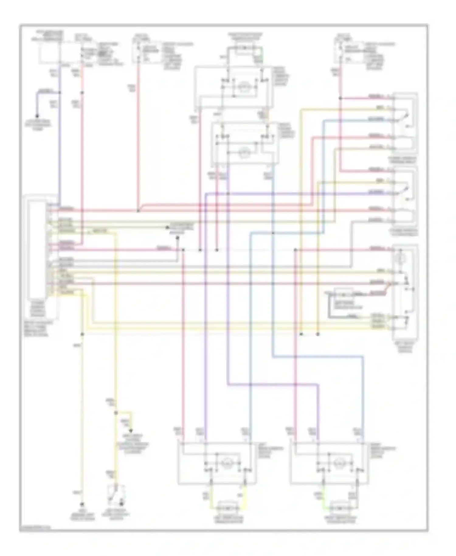 Wiring diagram left front window motor for Audi Cabriolet I (1991-2000)