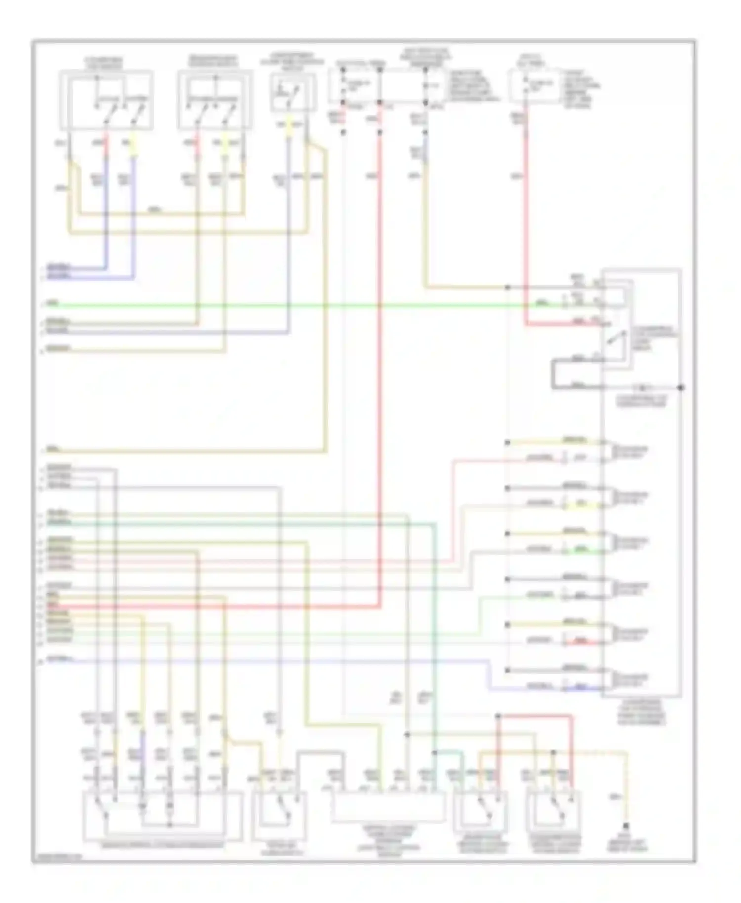 Wiring diagram decklid central locking system motor for Audi Cabriolet I (1991-2000)