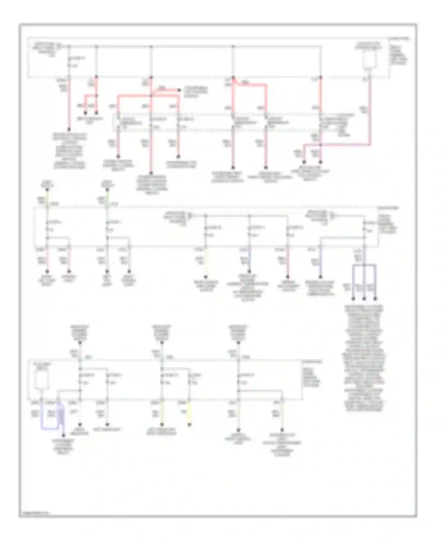 Wiring diagram passenger seat front height adjusting switch for Audi Cabriolet I (1991-2000)