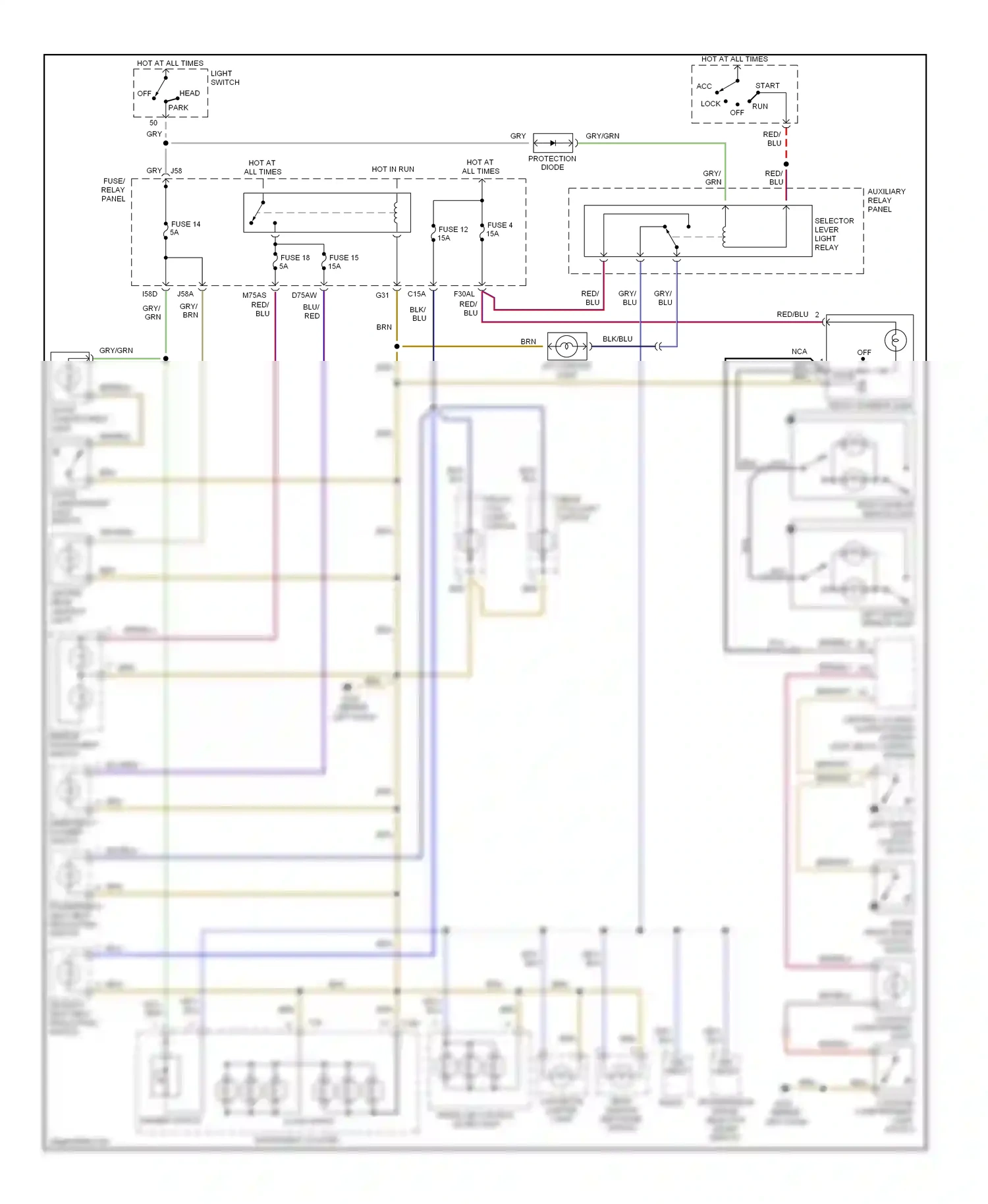 Wiring diagram nca for Audi Cabriolet I (1991-2000) (5 of 16)