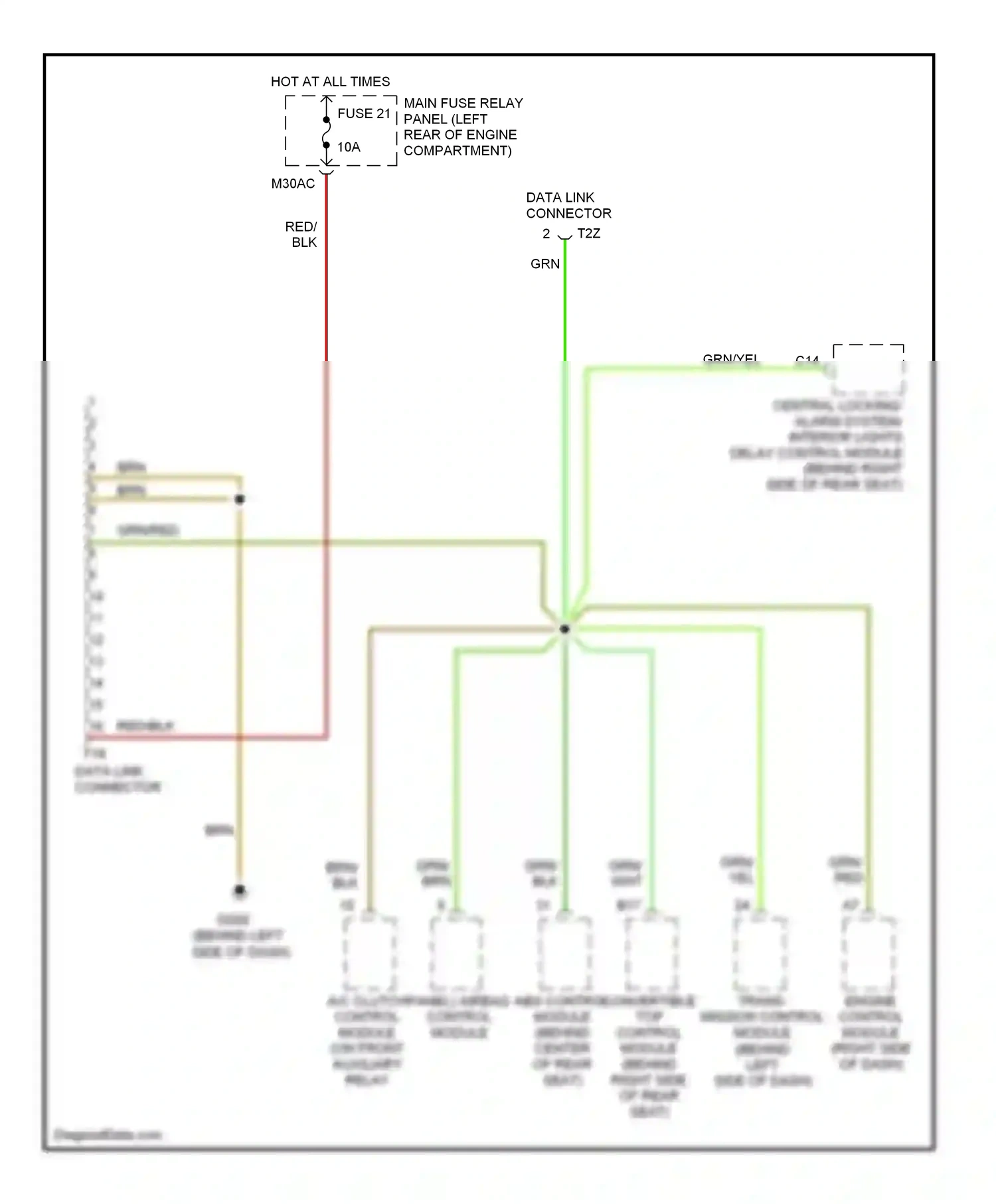 Wiring diagram wht for Audi Cabriolet I (1991-2000) (4 of 24)