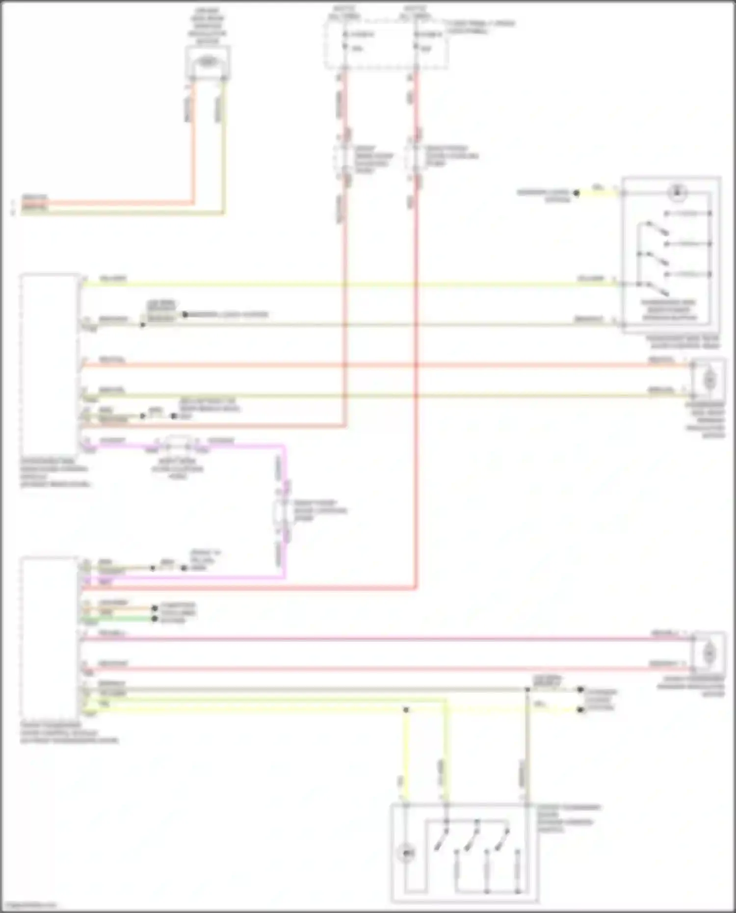 e-tron GT Audi I (2020-2024): Power windows circuit (2 of 2)