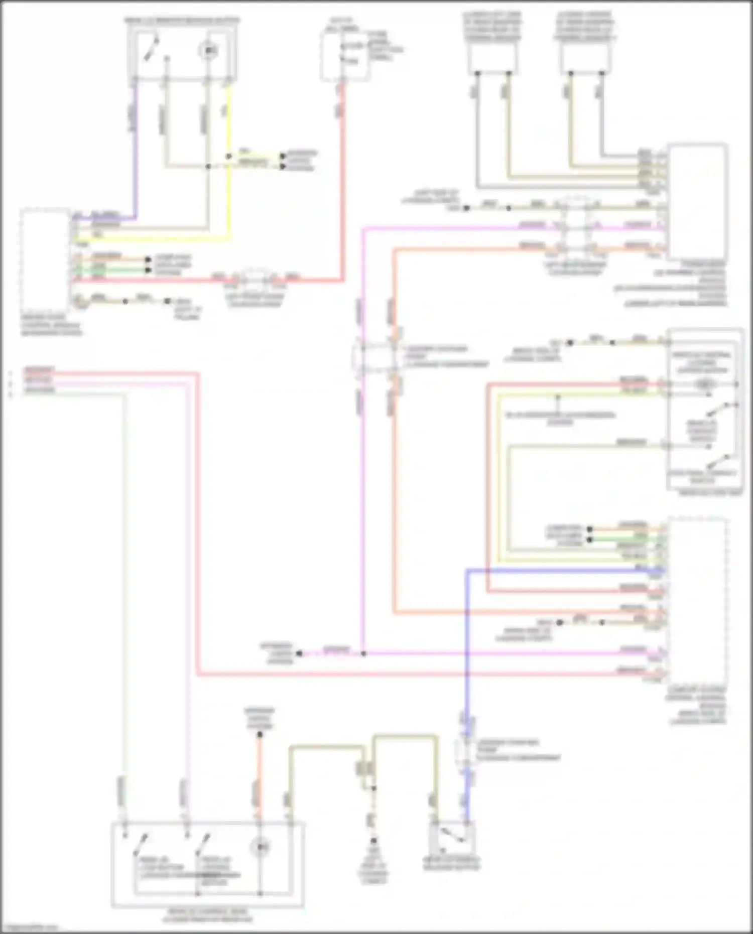 e-tron GT Audi I (2020-2024): Trunk & fuel door release circuit (2 of 2)
