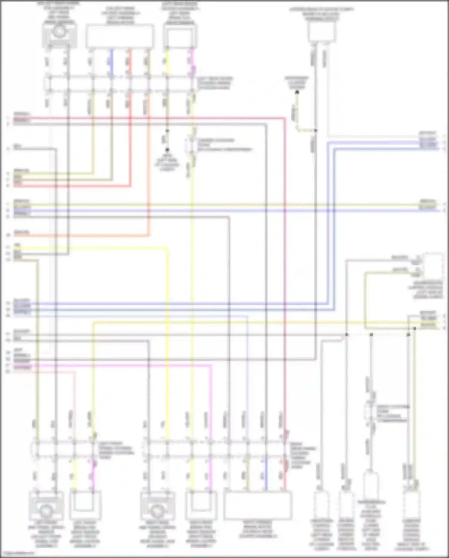 Wiring diagram center coupling point in luggage compartment for Audi e-tron GT I (2020-2024) (11 of 22)