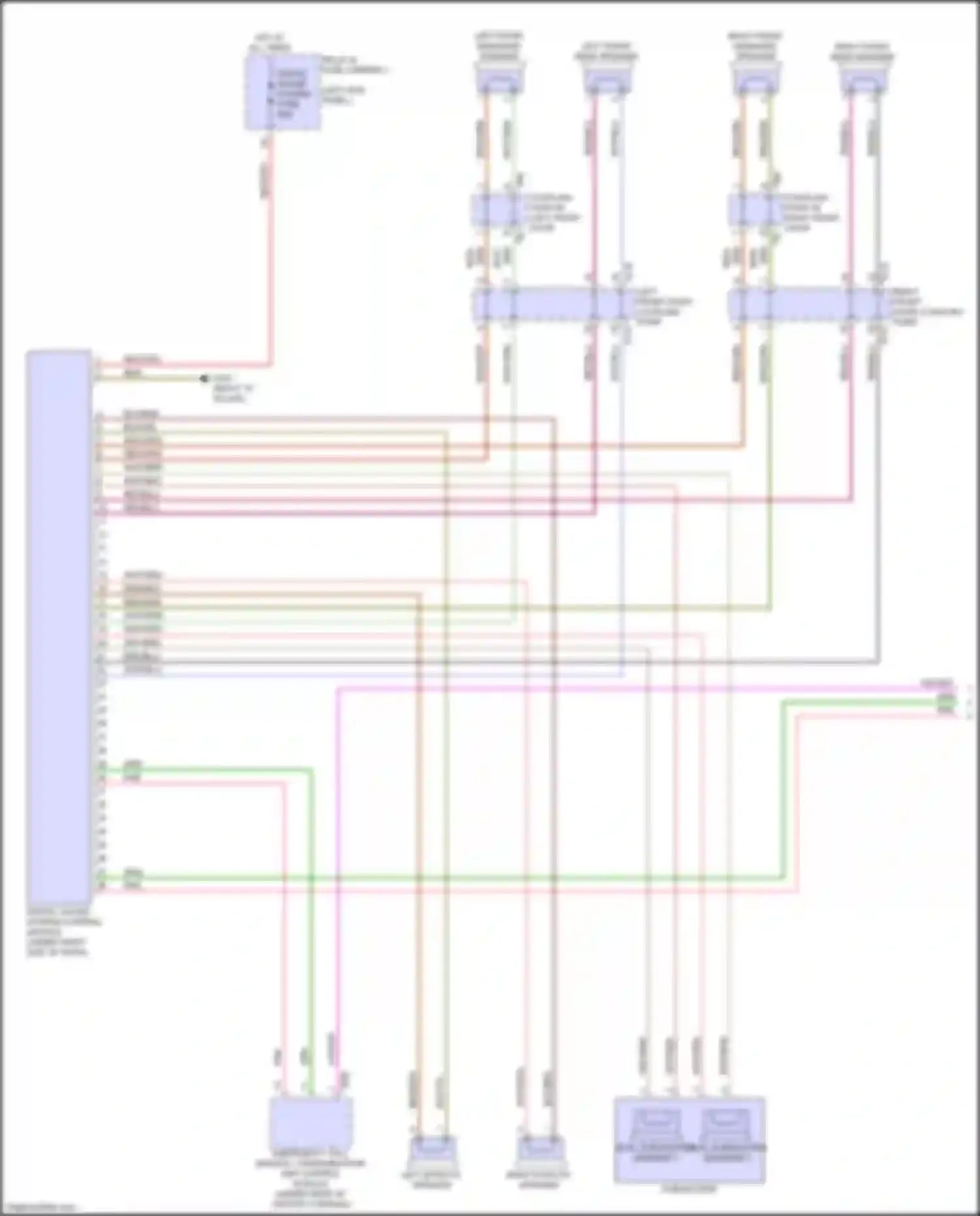 Wiring diagram coupling point in left front door for Audi e-tron GT I (2020-2024) (3 of 7)