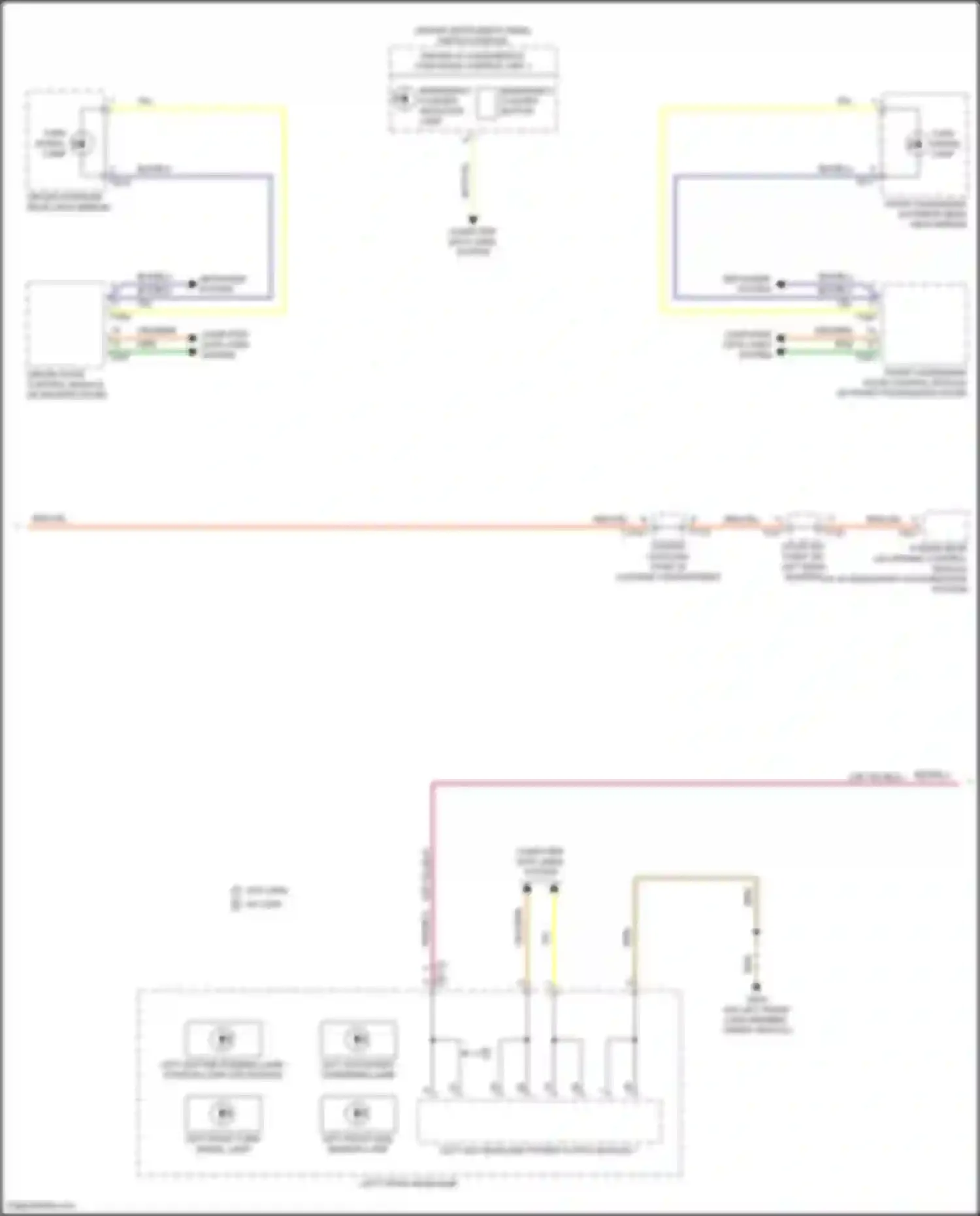 Wiring diagram coupling point on left rear bumper for Audi e-tron GT I (2020-2024) (1 of 4)