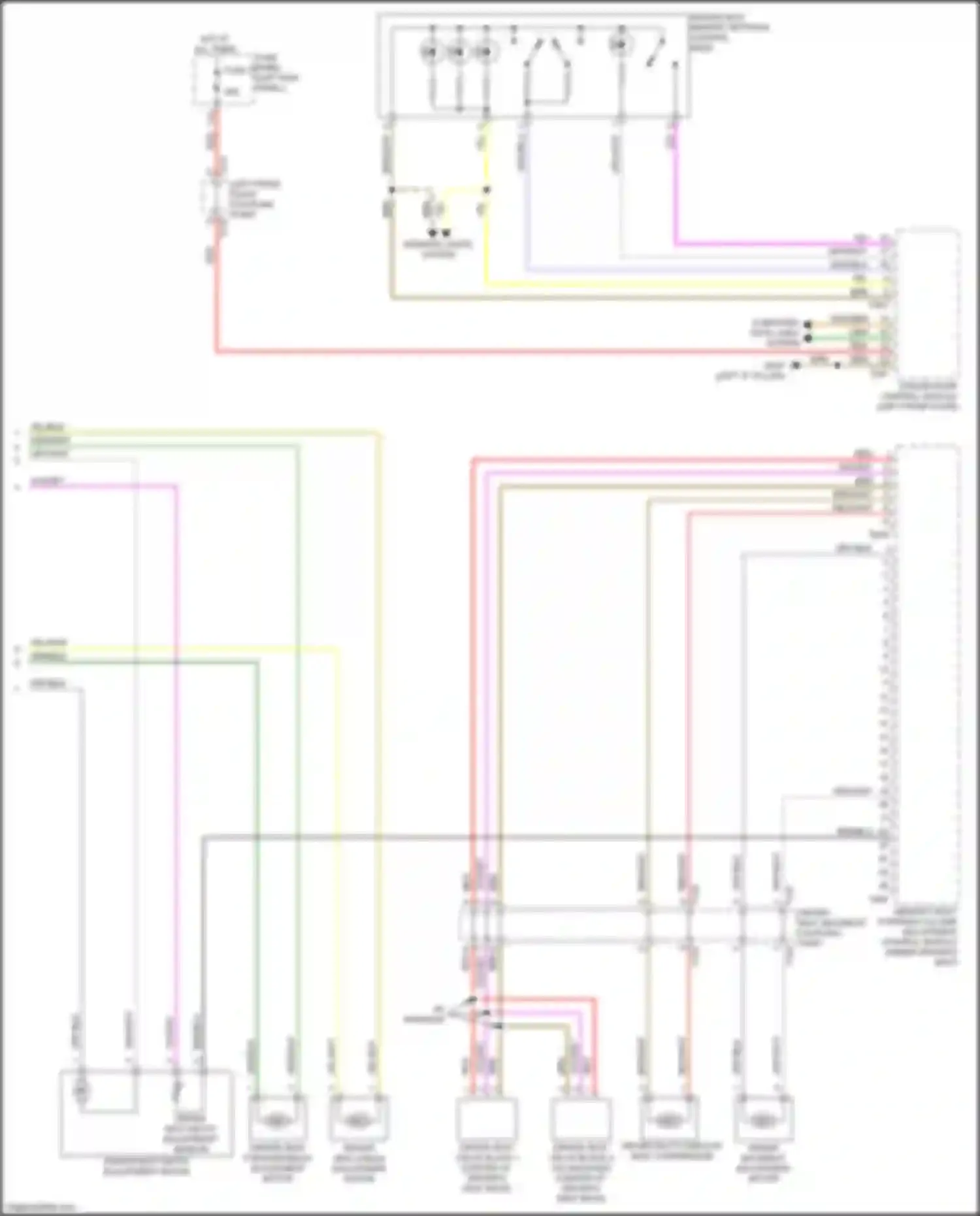 Wiring diagram driver seat forward/back adjustment motor for Audi e-tron GT I (2020-2024) (1 of 2)
