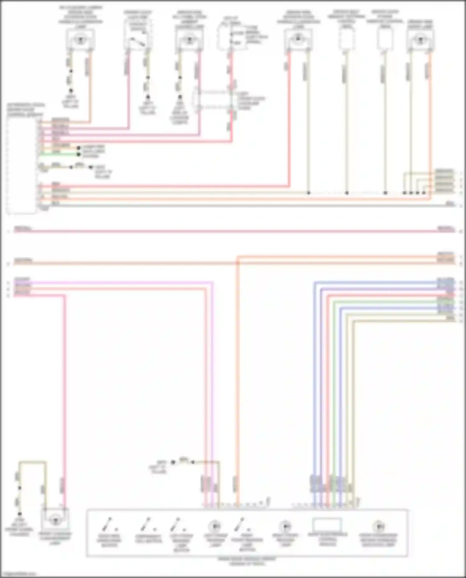Wiring diagram driver side entry lamp for Audi e-tron GT I (2020-2024) (2 of 2)
