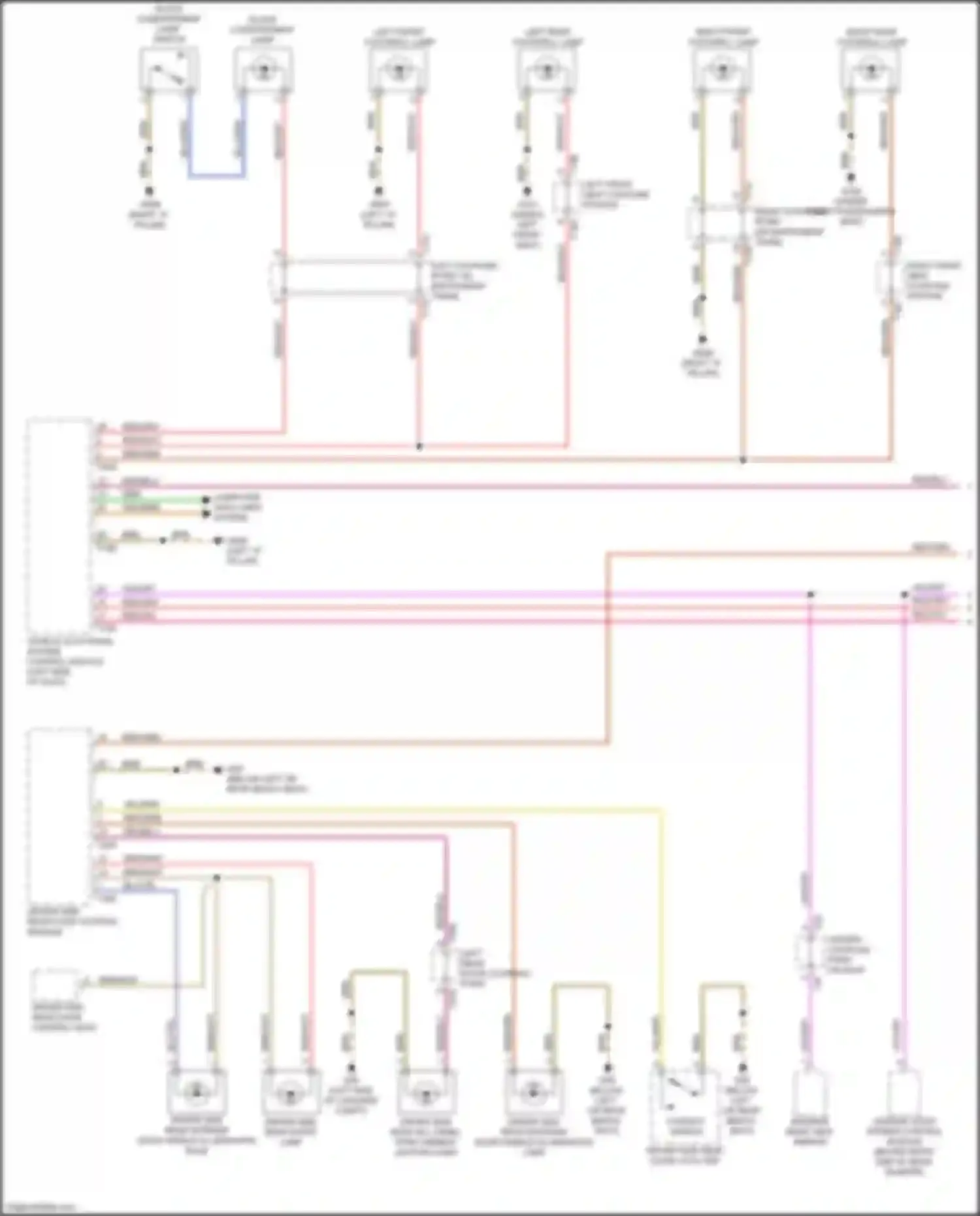 Wiring diagram driver side rear door lock unit for Audi e-tron GT I (2020-2024) (3 of 6)