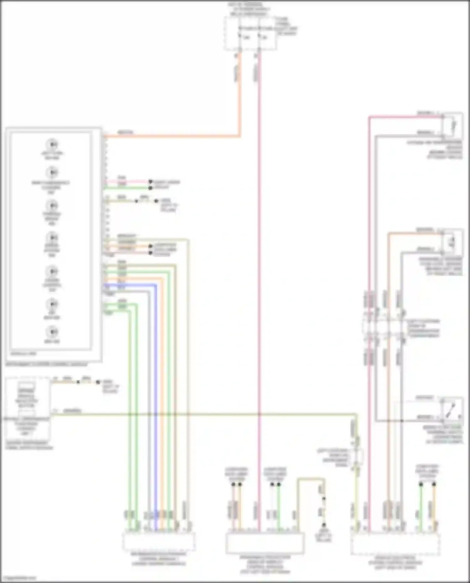 Wiring diagram hot w/ terminal 15 power supply relay energized for Audi e-tron GT I (2020-2024) (13 of 23)