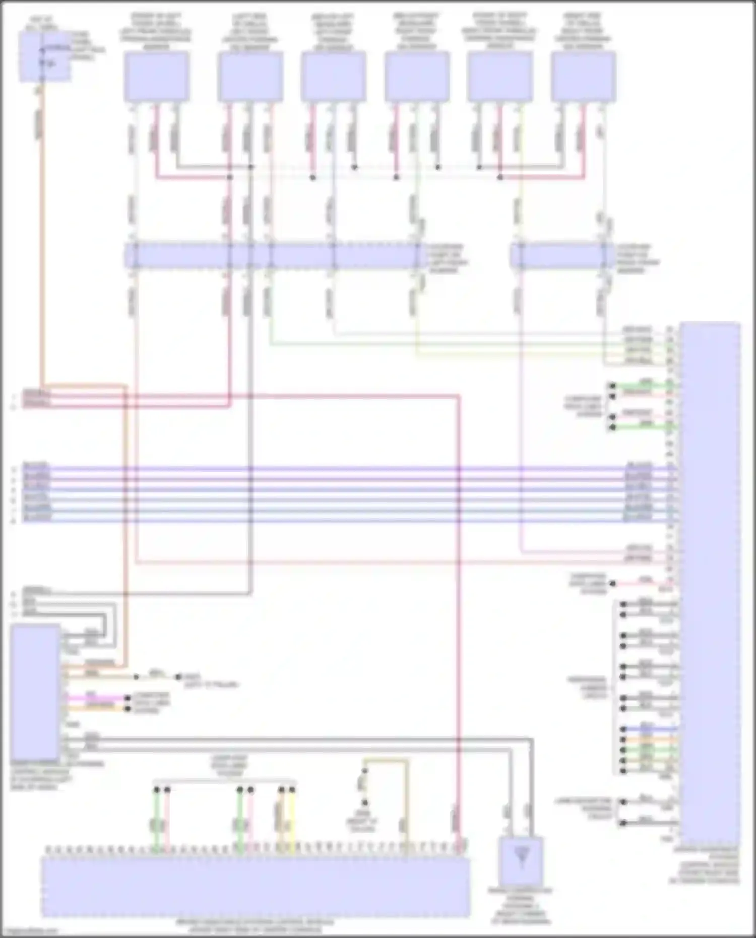 Wiring diagram left front parallel parking assistance sensor for Audi e-tron GT I (2020-2024) (1 of 1)