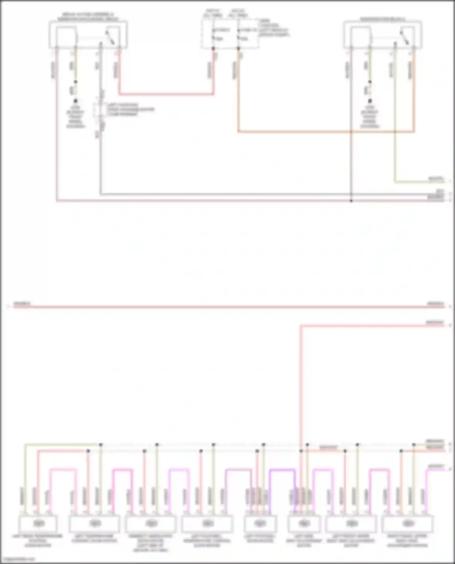 Wiring diagram left front upper body vent adjustment motor for Audi e-tron GT I (2020-2024) (1 of 1)