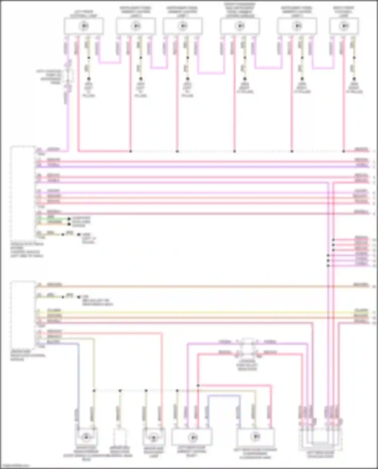 Wiring diagram left rear door storage compartment illumination lamp for Audi e-tron GT I (2020-2024) (1 of 1)