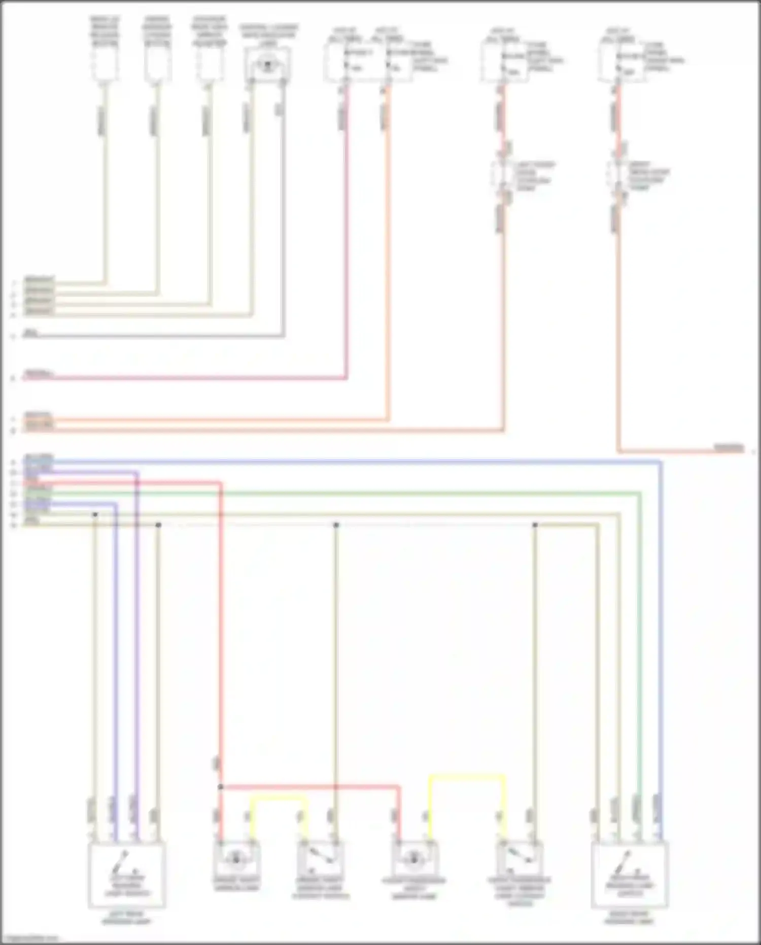 Wiring diagram left rear interior lamp for Audi e-tron GT I (2020-2024) (2 of 2)