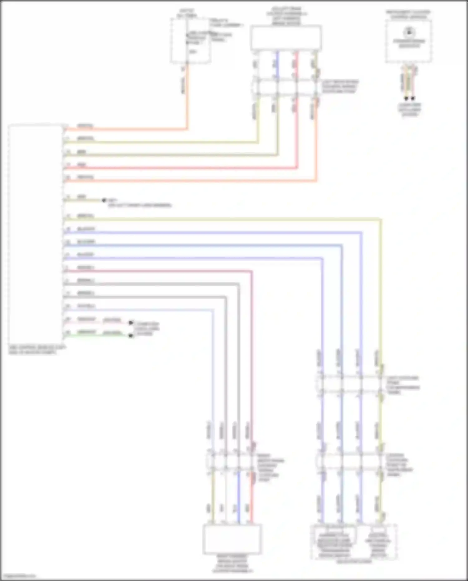 Wiring diagram left rear wheel housing wiring coupling point for Audi e-tron GT I (2020-2024) (6 of 6)