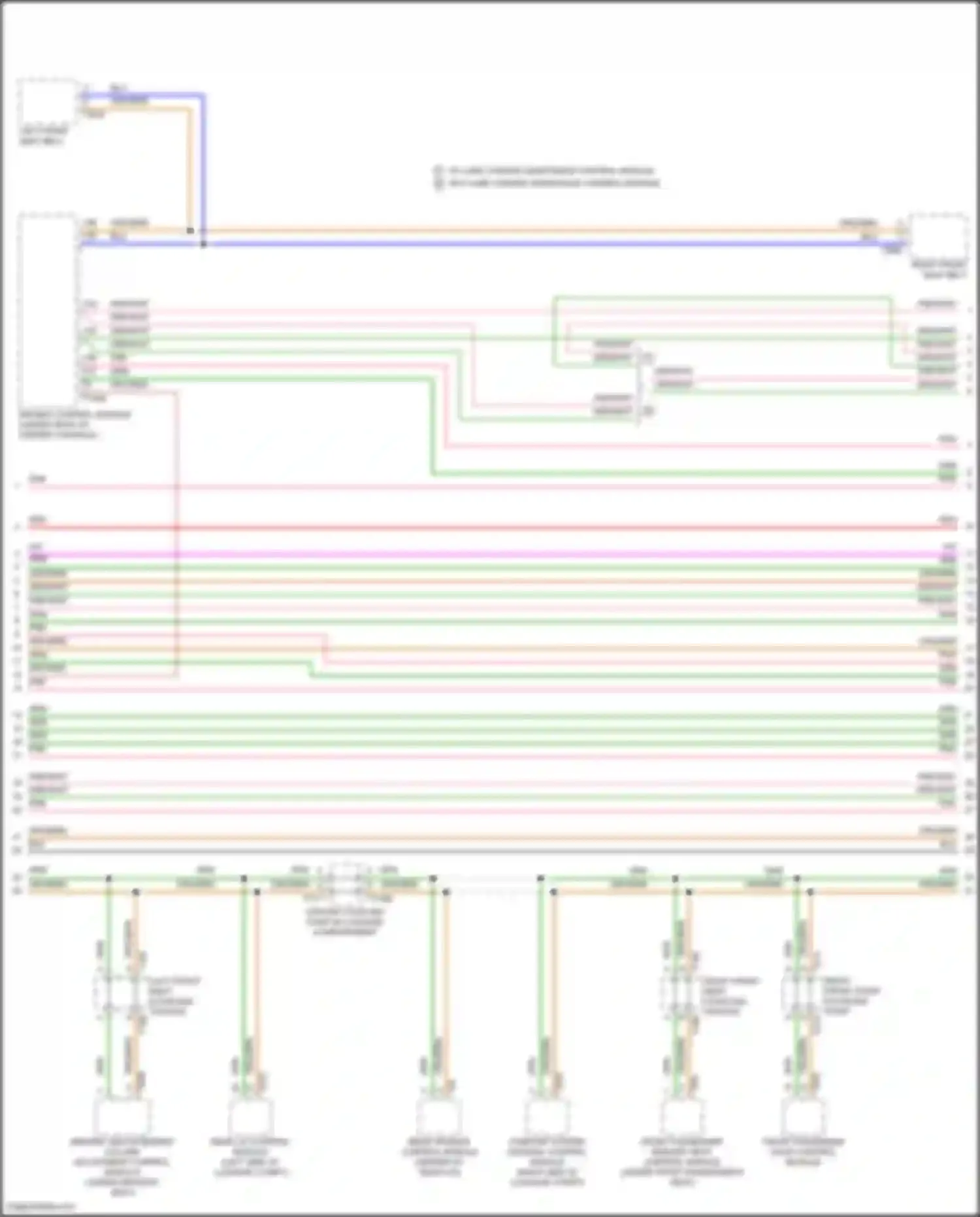 Wiring diagram memory seat/steering column adjustment control module for Audi e-tron GT I (2020-2024) (1 of 1)