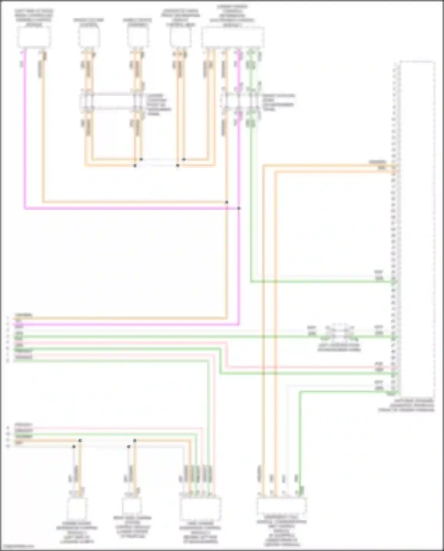 Wiring diagram radio-controlled parking control module for Audi e-tron GT I (2020-2024) (1 of 4)