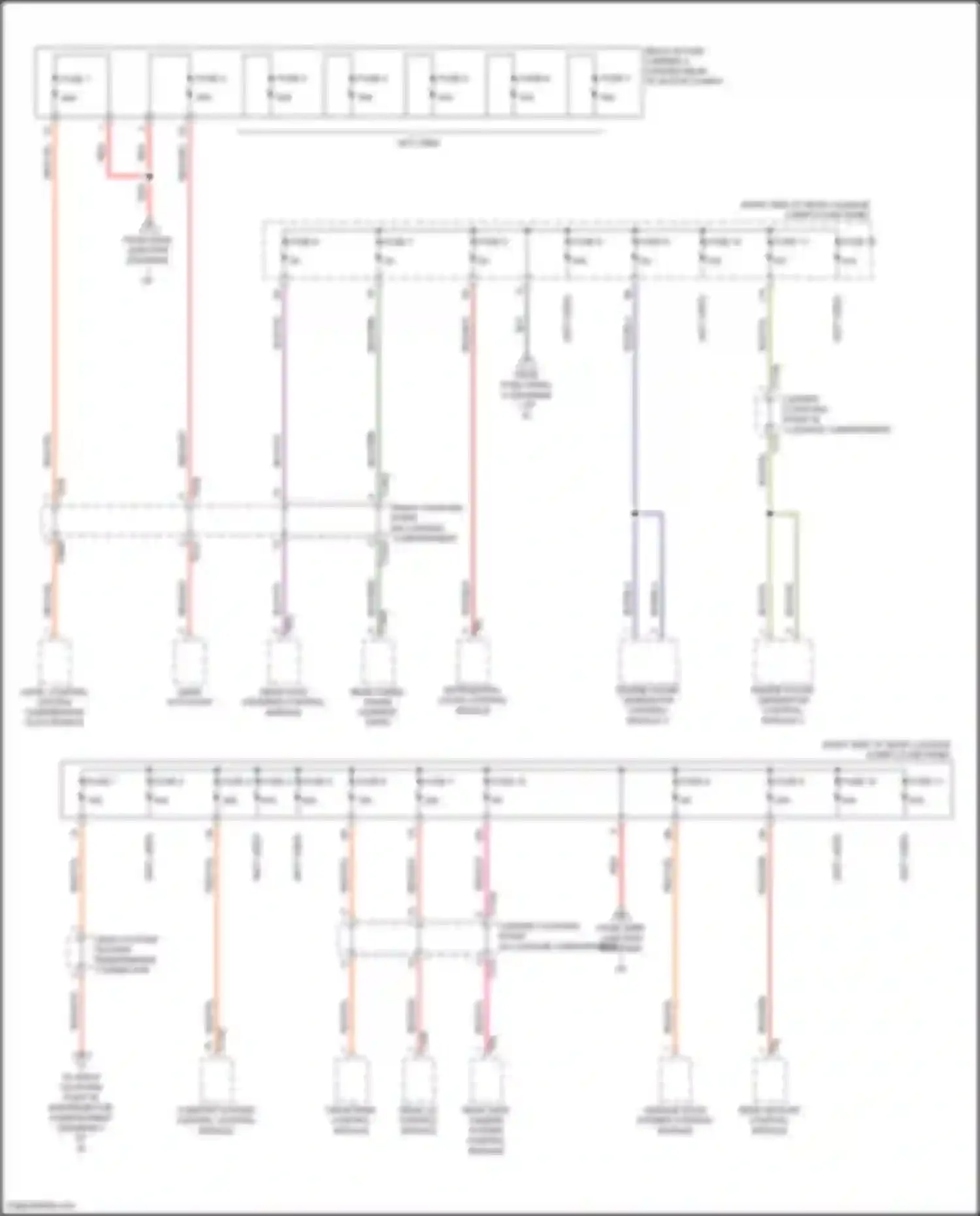 Wiring diagram right coupling point in luggage compartment for Audi e-tron GT I (2020-2024) (7 of 14)