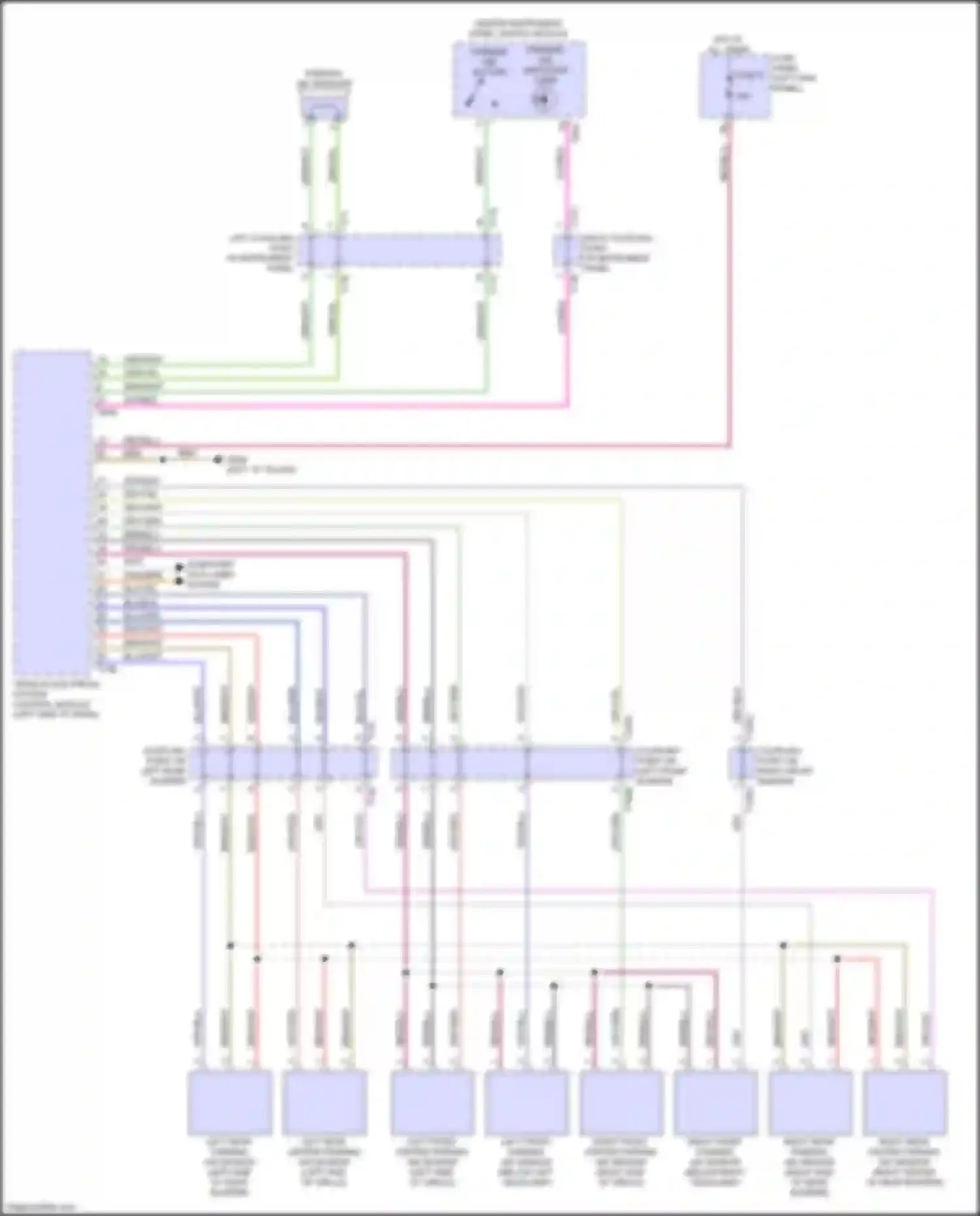 Wiring diagram right front center parking aid sensor for Audi e-tron GT I (2020-2024) (1 of 2)