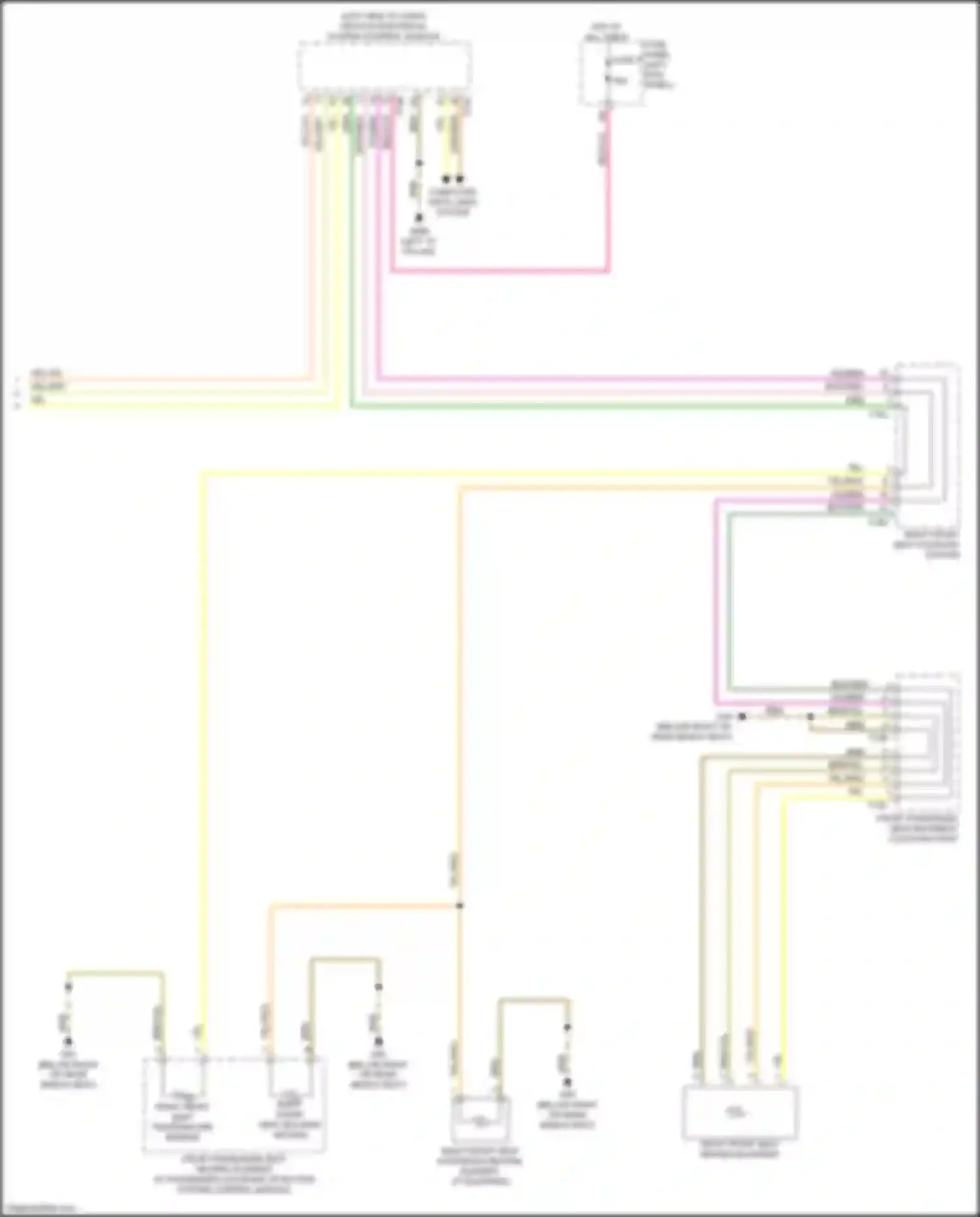 Wiring diagram right front seat coupling station for Audi e-tron GT I (2020-2024) (5 of 9)