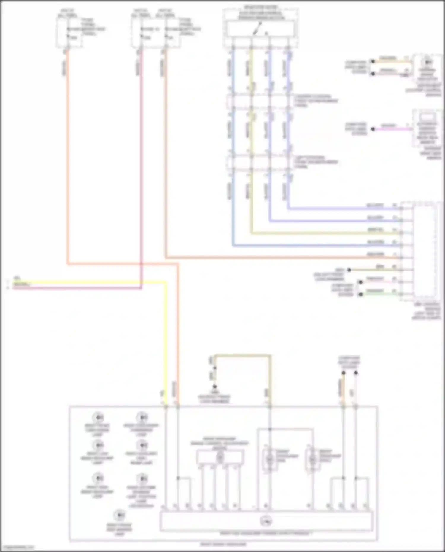 Wiring diagram right front side marker lamp for Audi e-tron GT I (2020-2024) (3 of 3)
