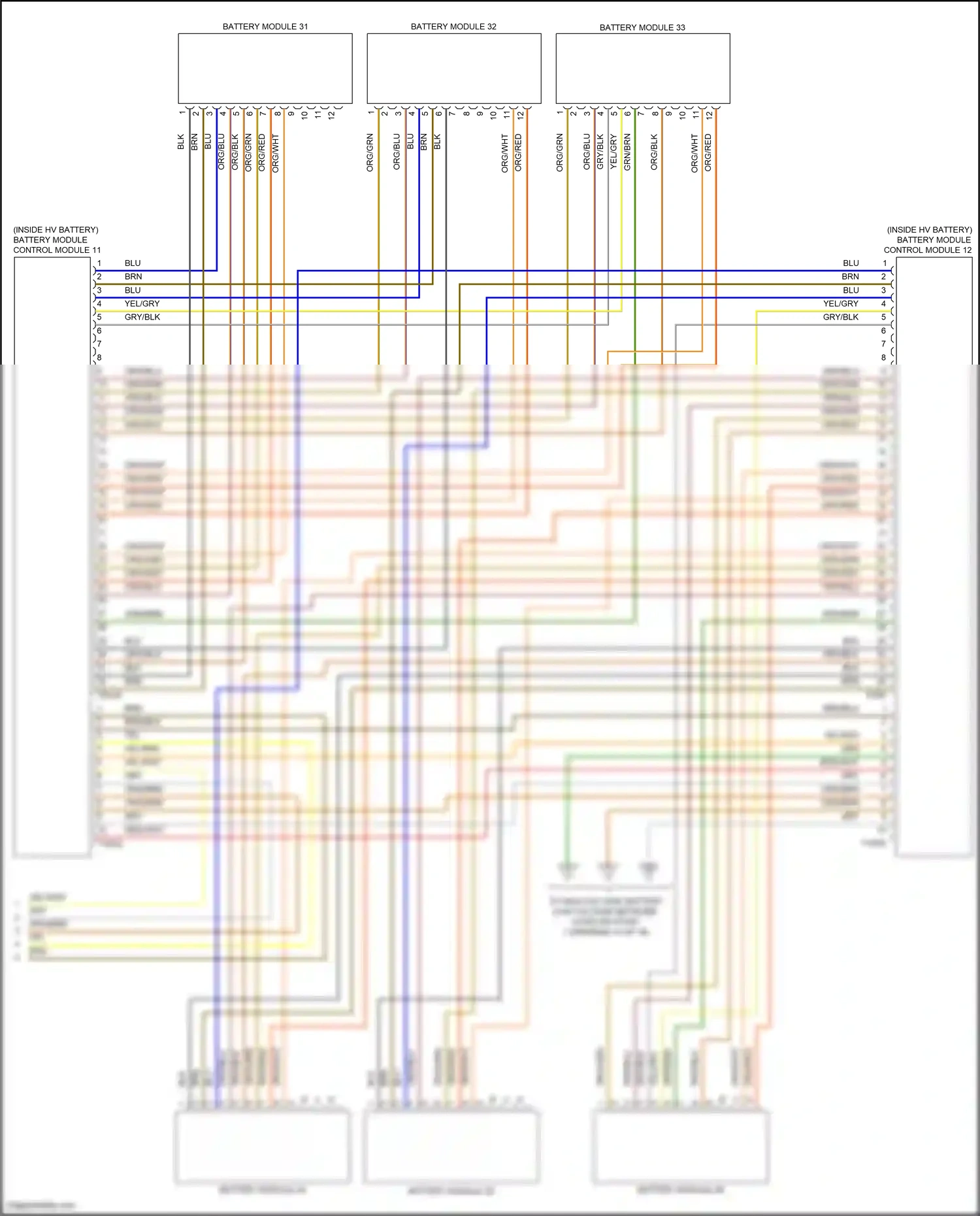 Audi e-tron S I (2020-2024) battery module control module 12 wiring diagram  (1 of 1)