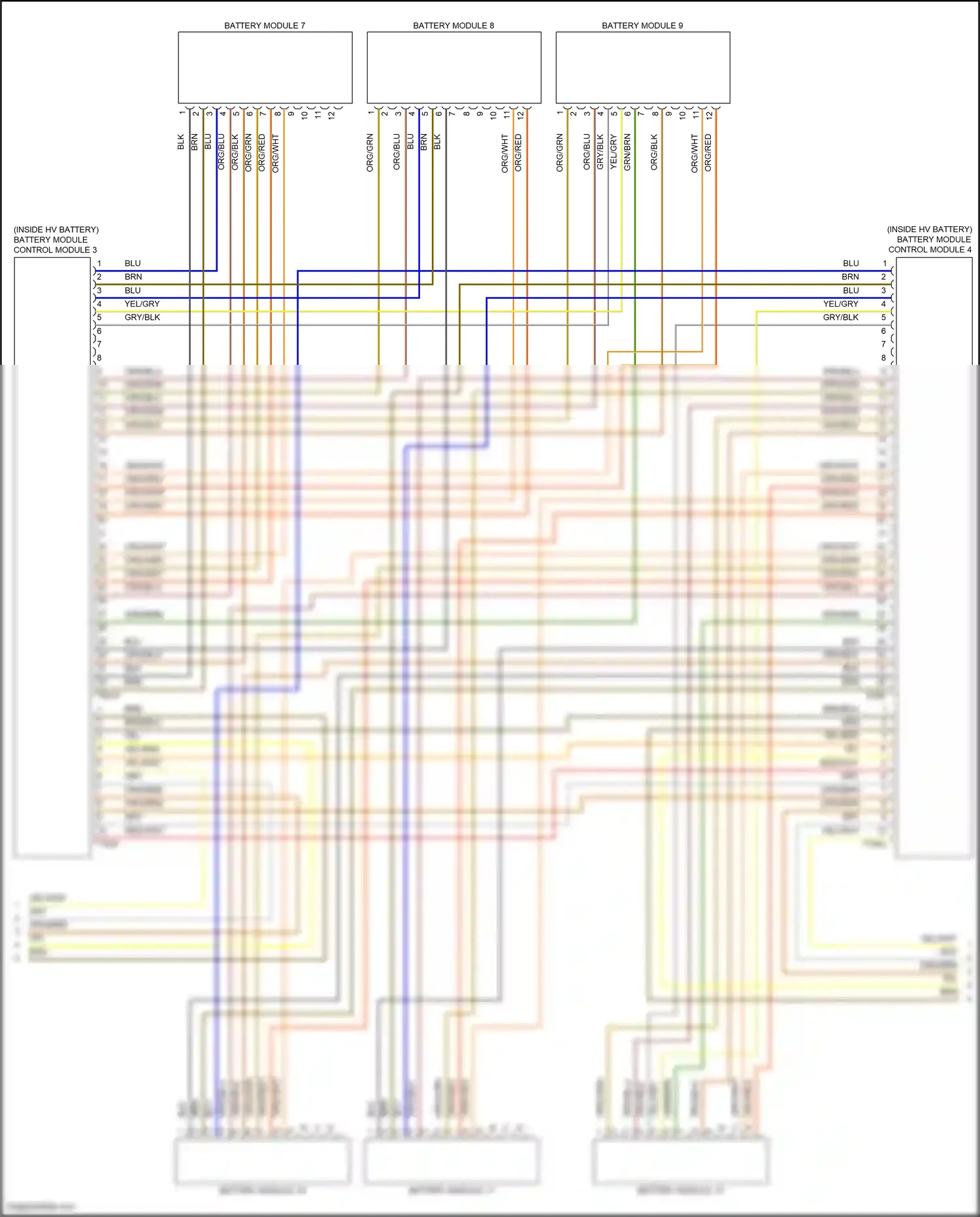 Audi e-tron S I (2020-2024) battery module control module 4 wiring diagram  (1 of 1)