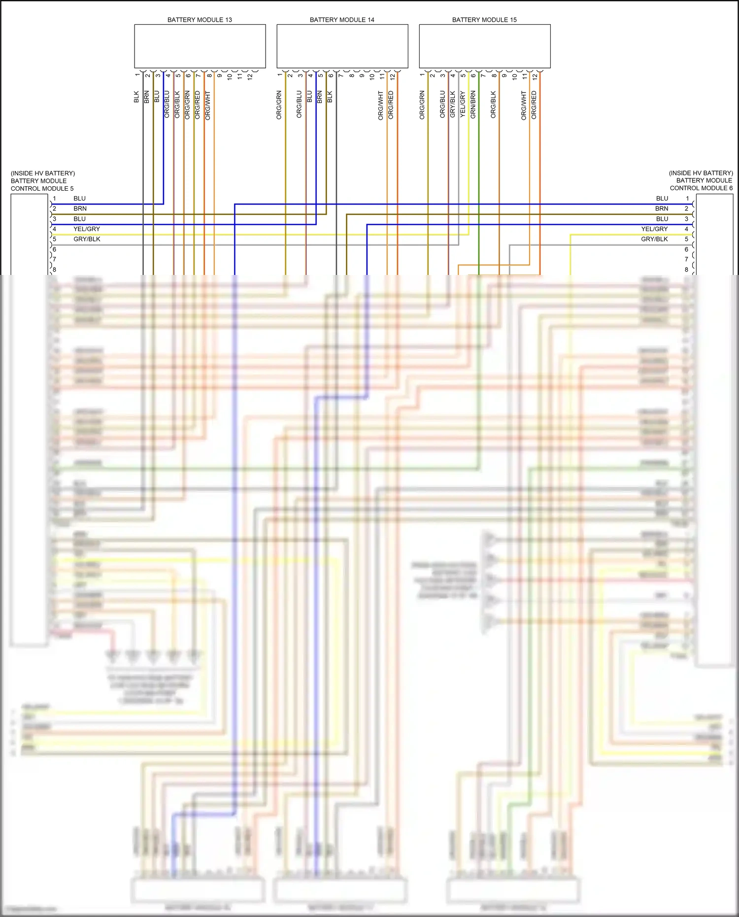 Audi e-tron S I (2020-2024) battery module control module 6 wiring diagram  (1 of 1)