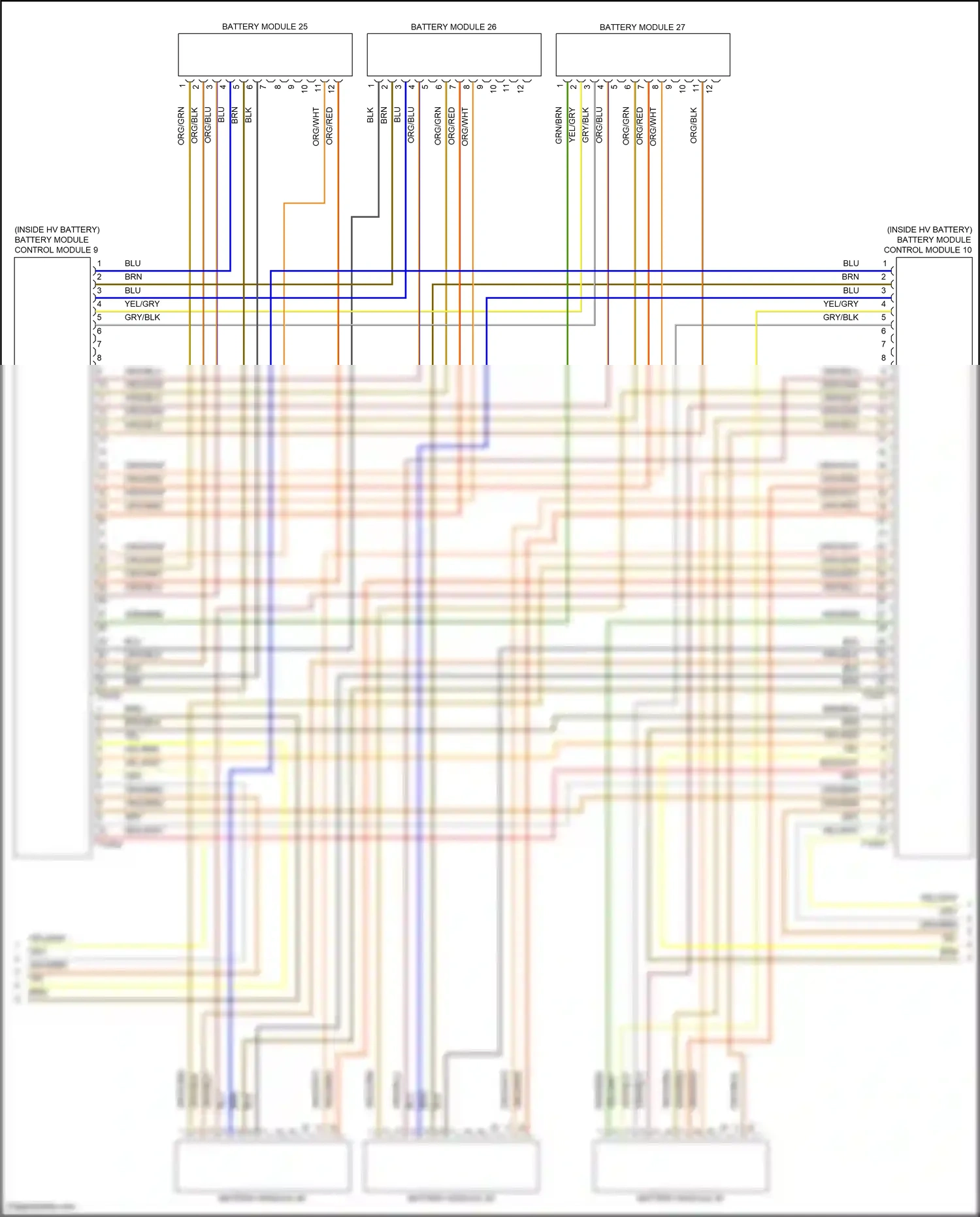 Audi e-tron S I (2020-2024) battery module control module 9 wiring diagram  (1 of 1)