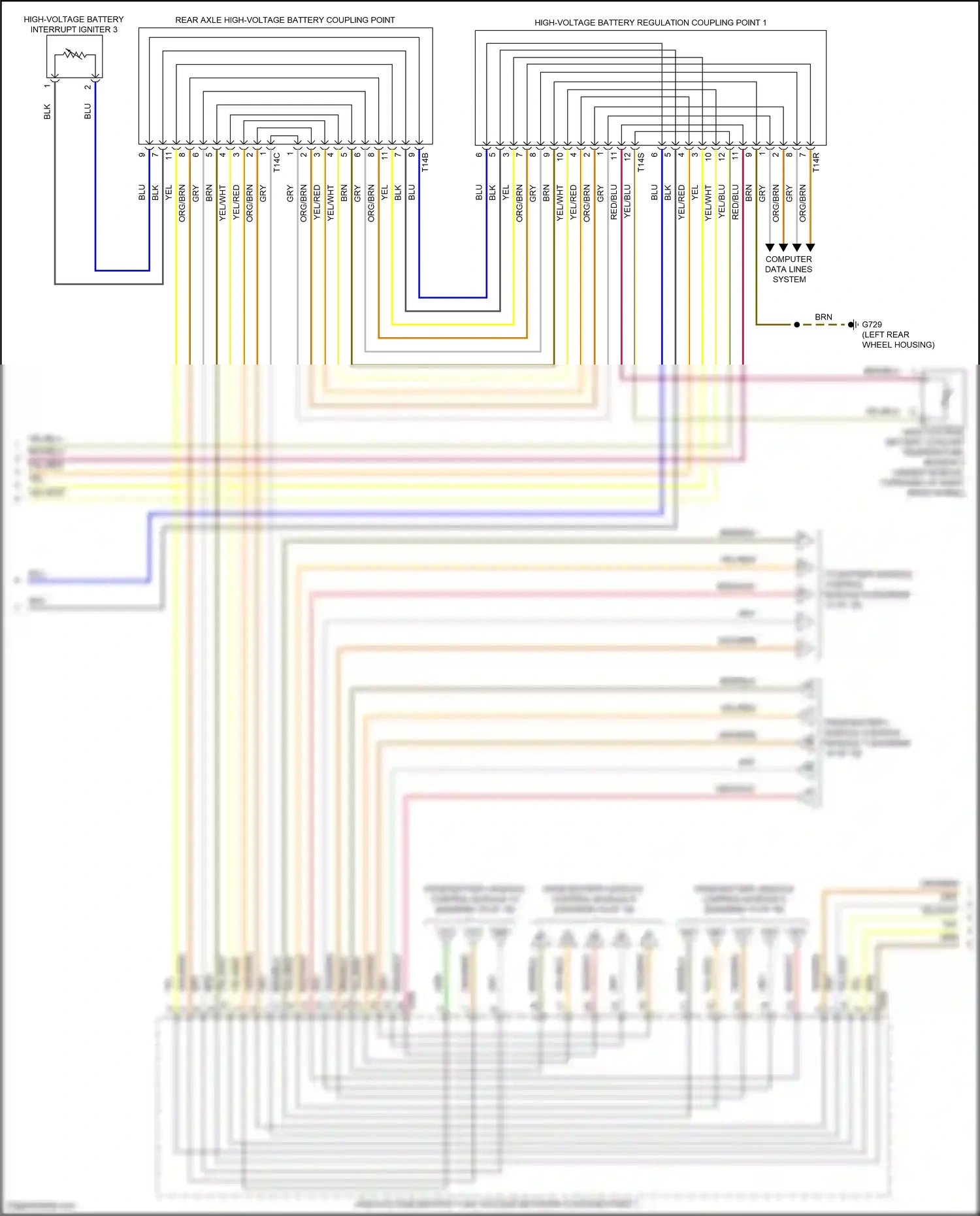 Audi e-tron S I (2020-2024) computer data lines system wiring diagram  (111 of 113)
