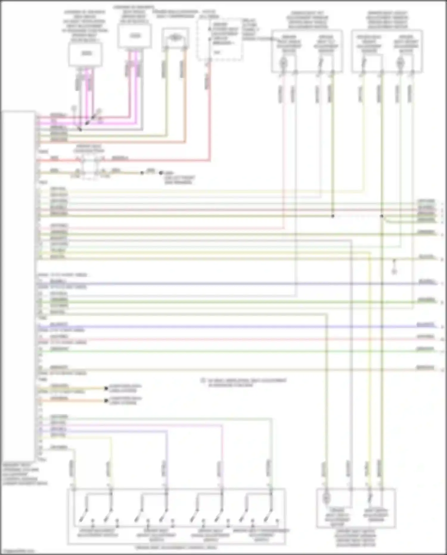 Wiring diagram driver backrest adjustment switch for Audi e-tron S I (2020-2024) (1 of 3)