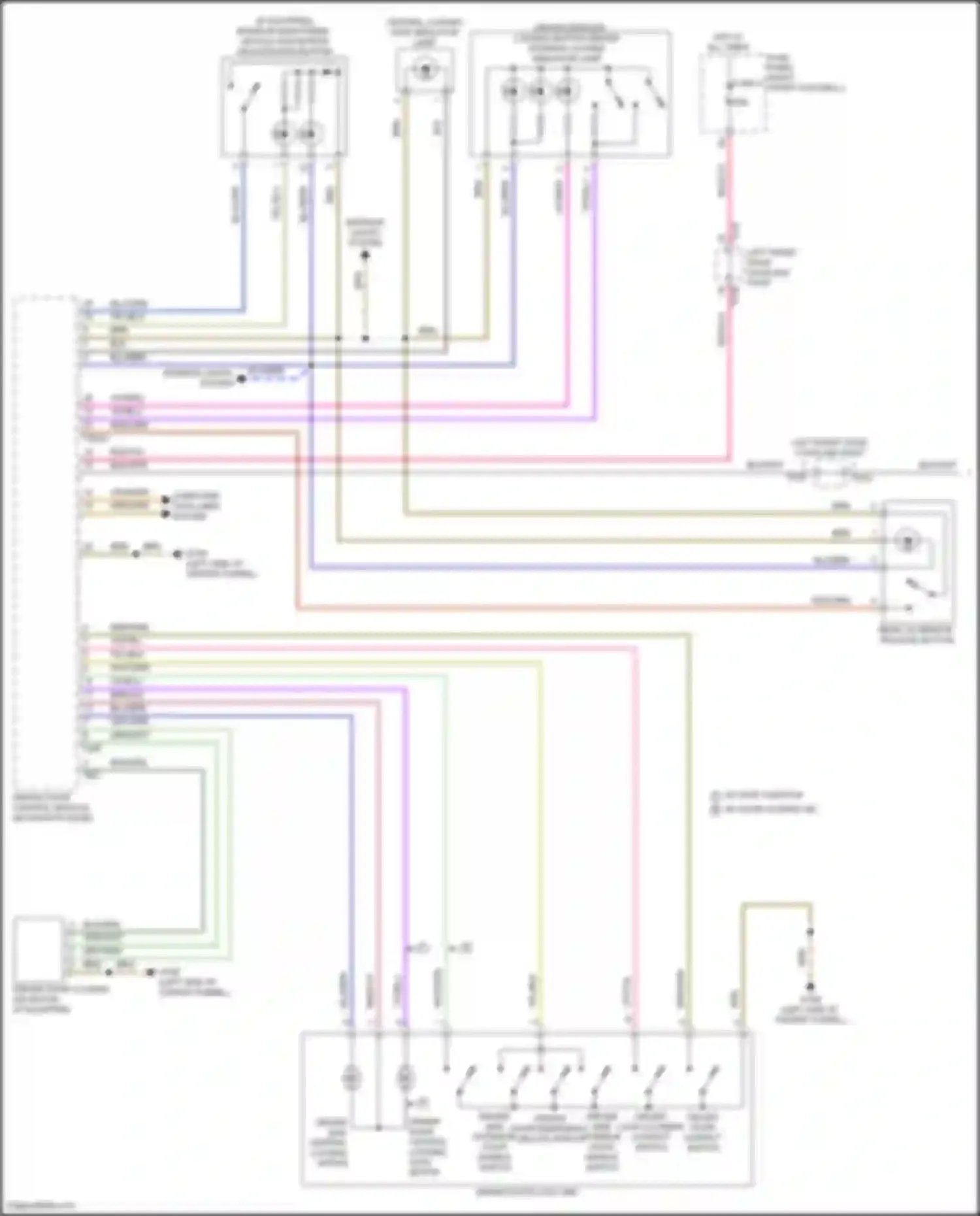 Wiring diagram driver door emergency unlock switch for Audi e-tron S I (2020-2024) (1 of 2)
