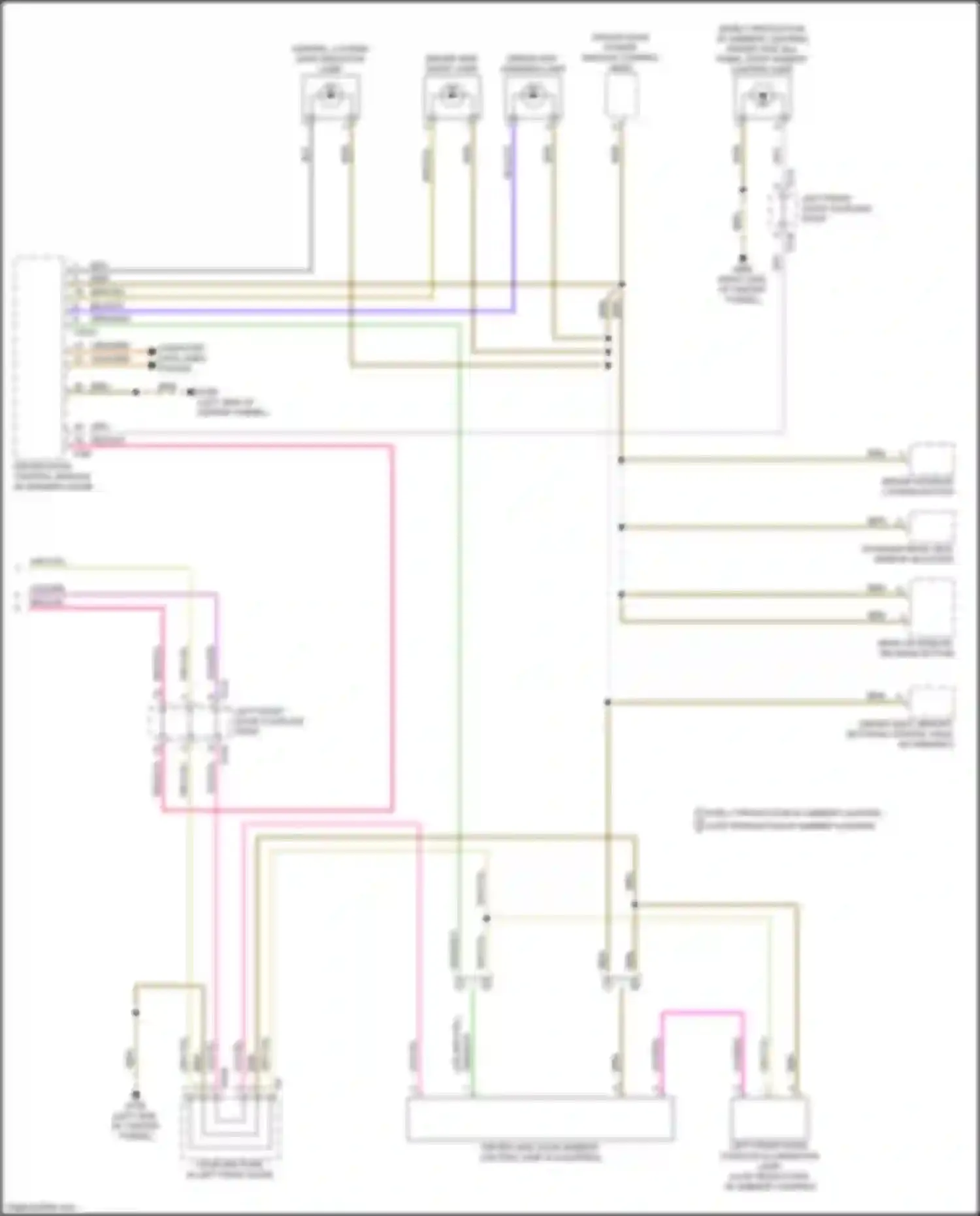 Wiring diagram driver door power window control head for Audi e-tron S I (2020-2024) (1 of 3)