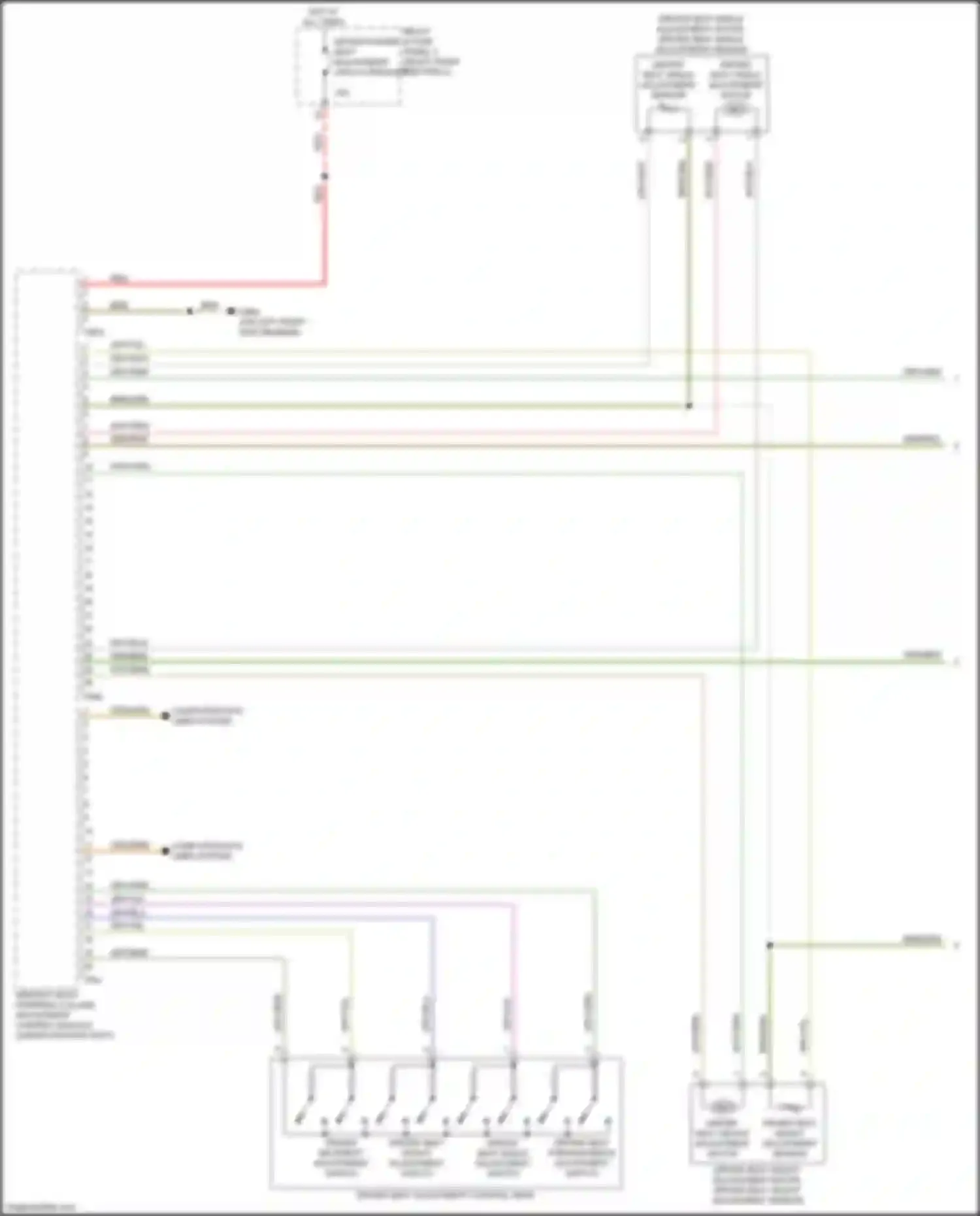 Wiring diagram driver seat adjustment control head for Audi e-tron S I (2020-2024) (2 of 3)