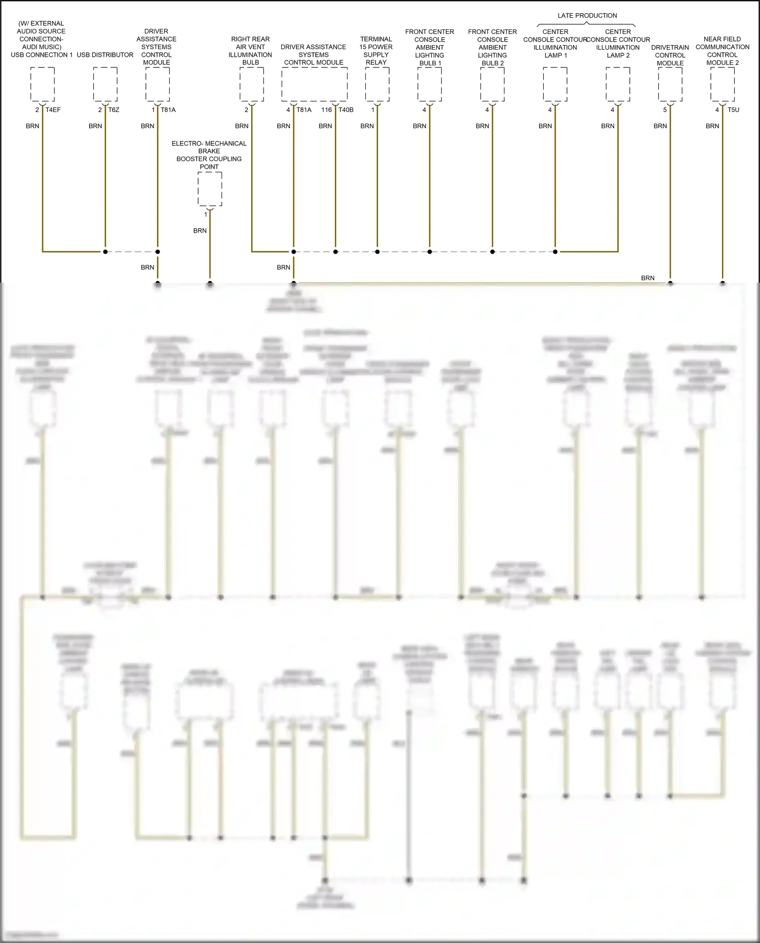 Audi e-tron S I (2020-2024) drivetrain control module wiring diagram  (4 of 5)