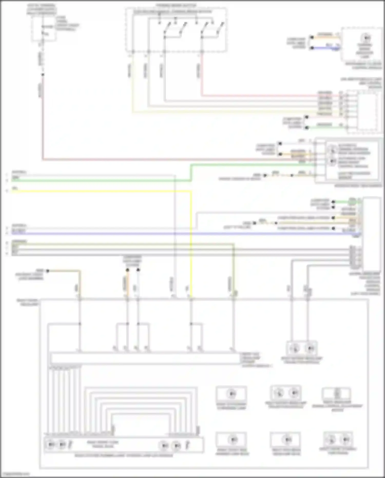 Wiring diagram electro- mechanical parking brake button for Audi e-tron S I (2020-2024) (3 of 3)