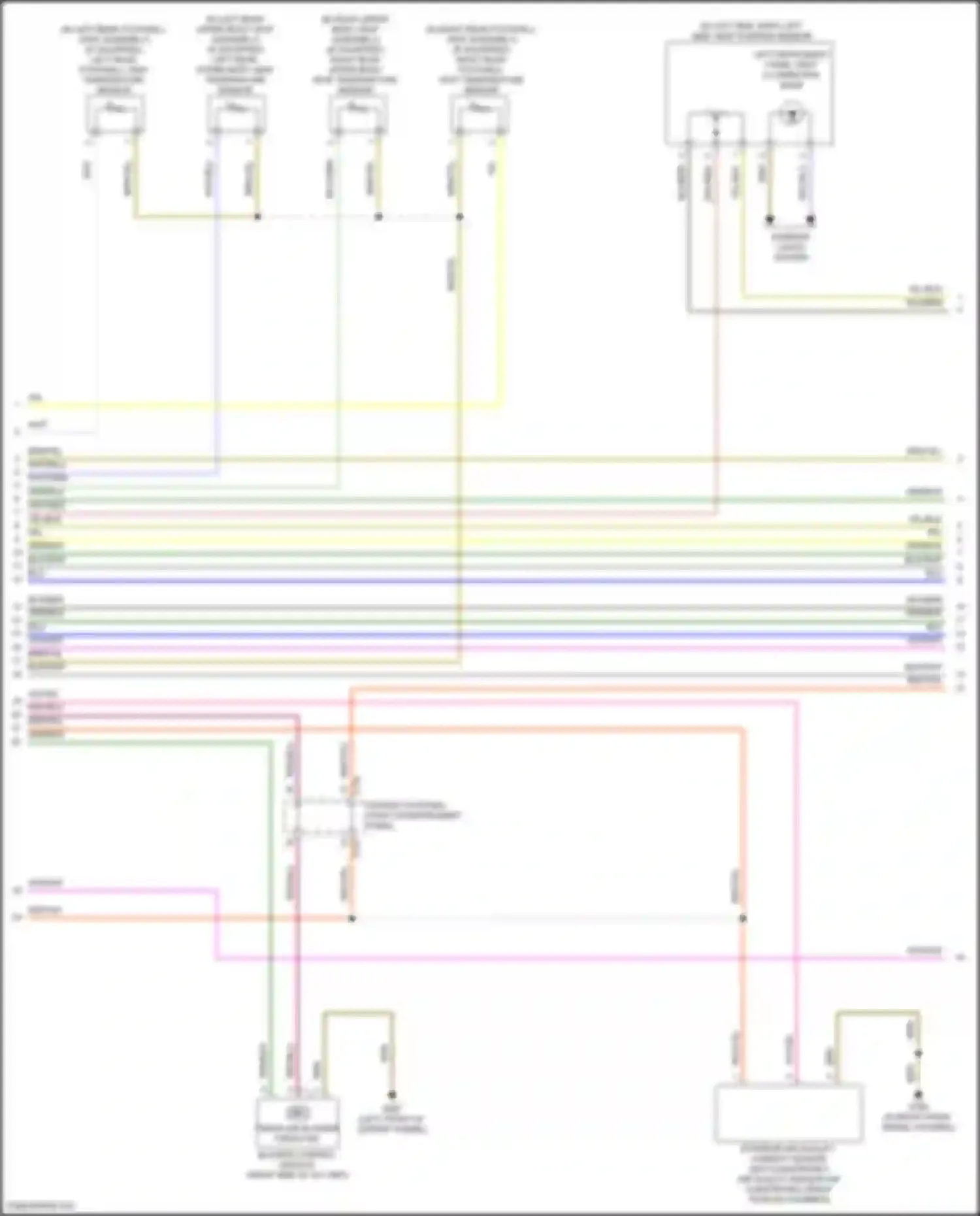 Wiring diagram exterior air quality, humidity sensor for Audi e-tron S I (2020-2024) (1 of 2)