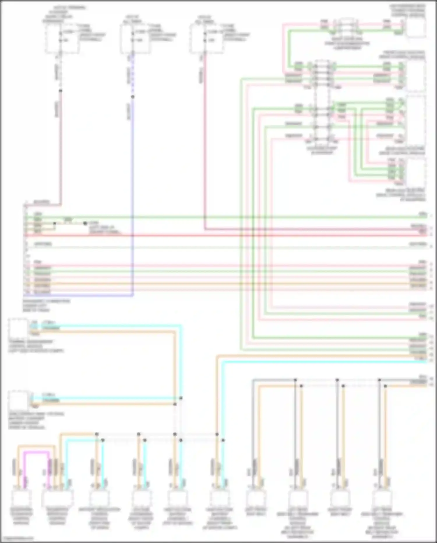 Wiring diagram front axle electric drive control module for Audi e-tron S I (2020-2024) (1 of 4)