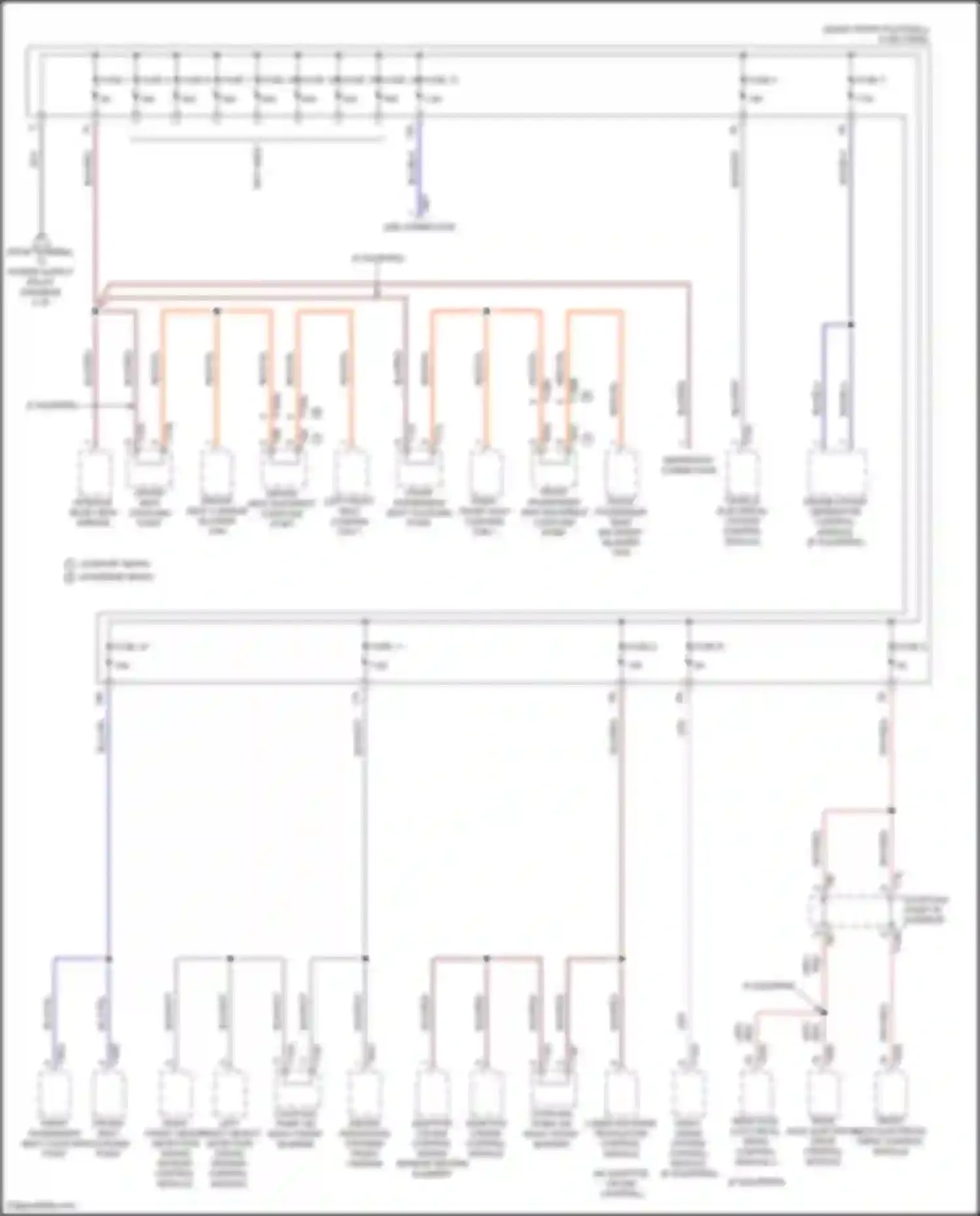 Wiring diagram front passenger seat backrest coupling point for Audi e-tron S I (2020-2024) (6 of 7)